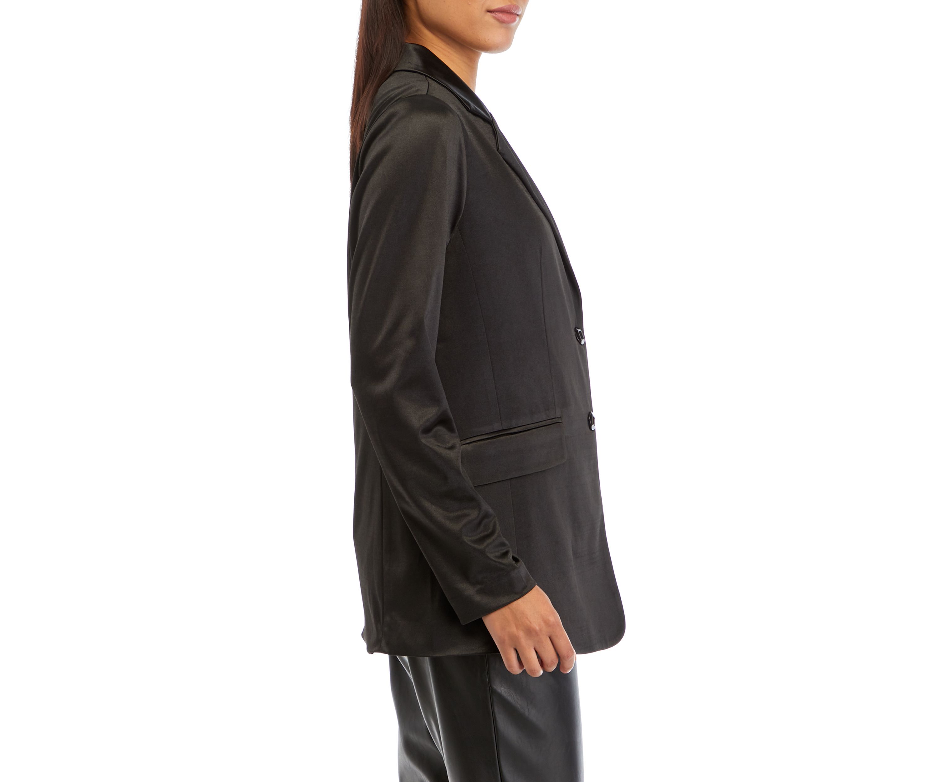 Womens 2 Button Knit Blazer