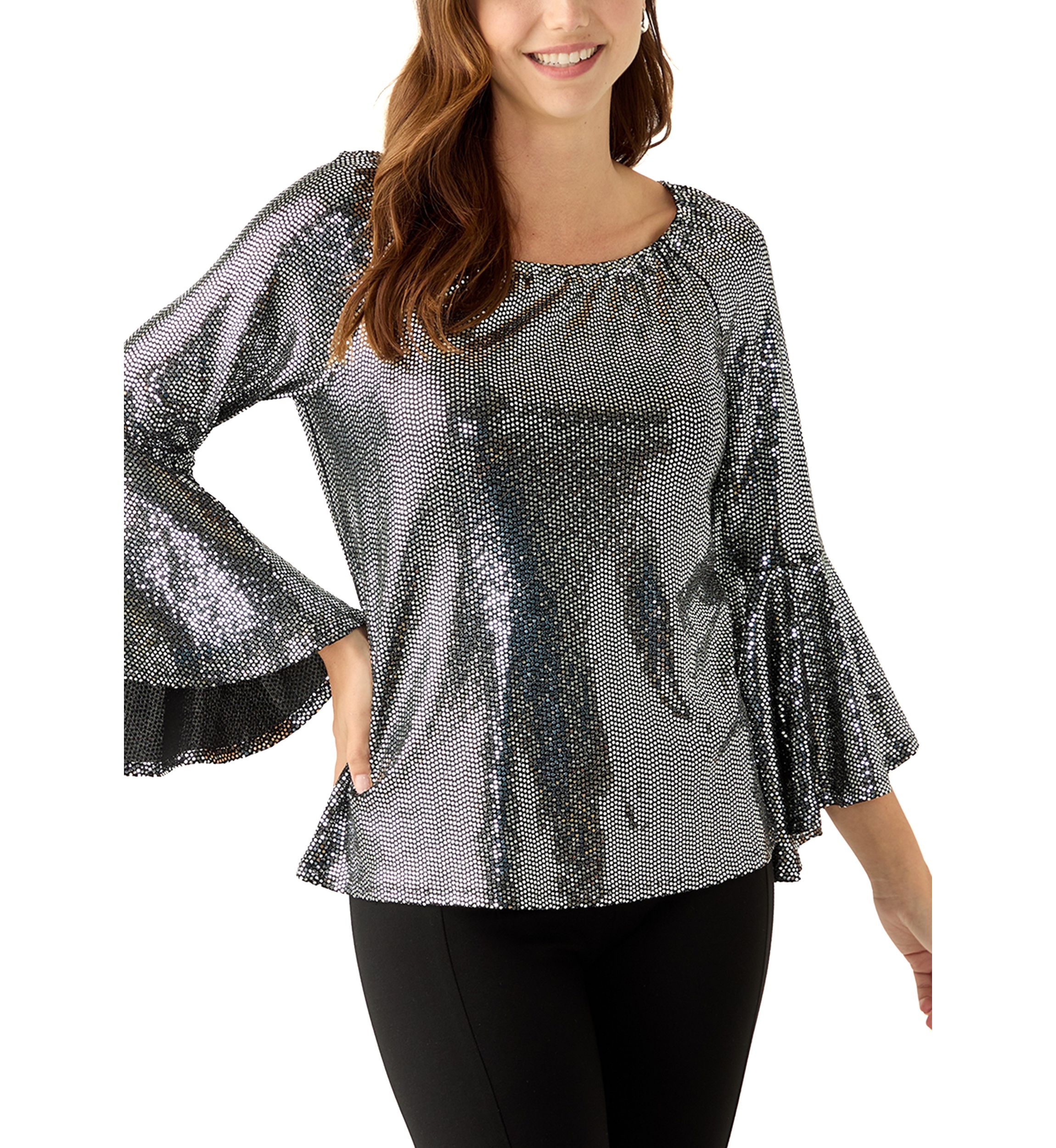 Womens Tulip Sleeve Disco Dream Blouse