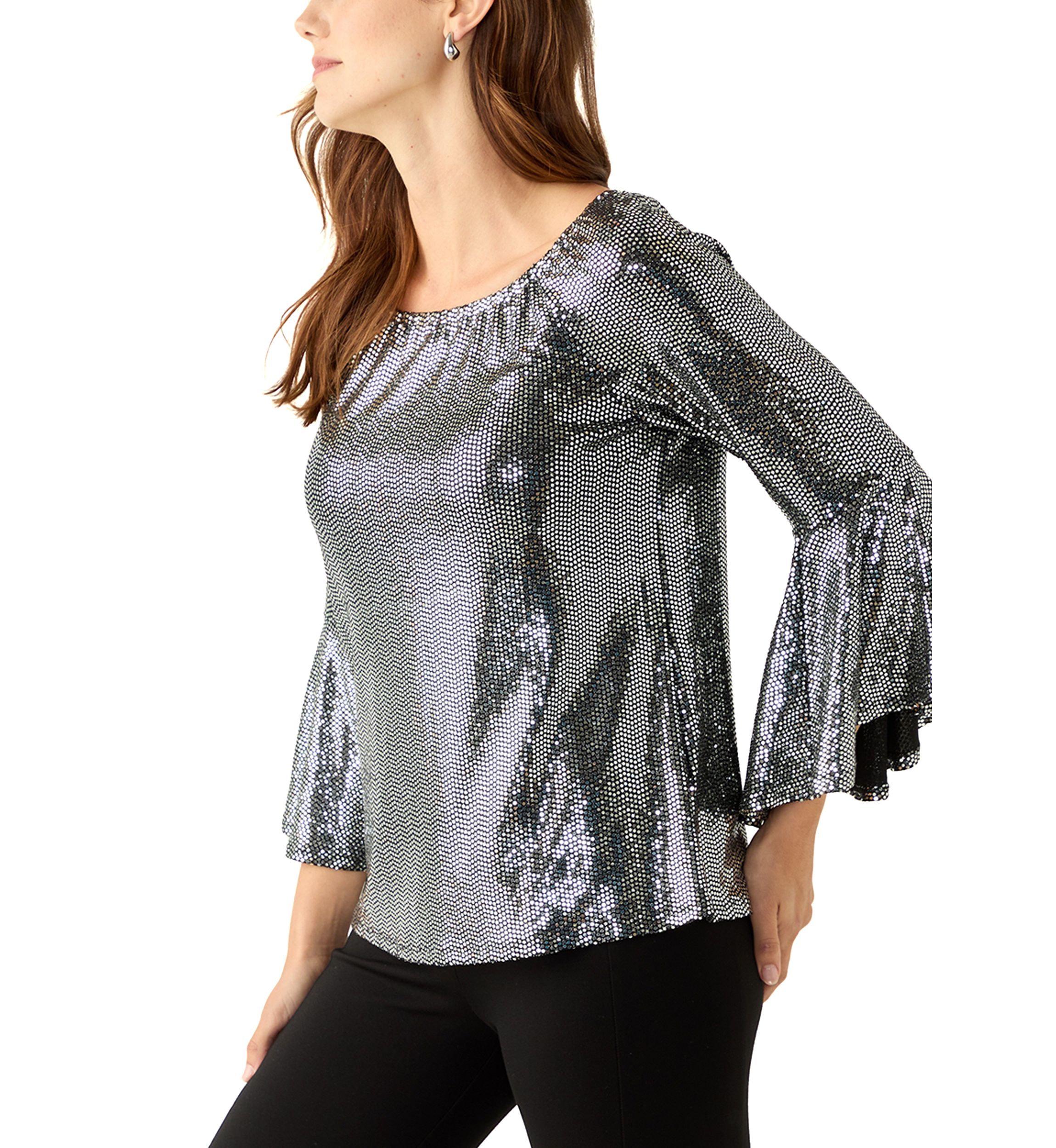 Womens Tulip Sleeve Disco Dream Blouse