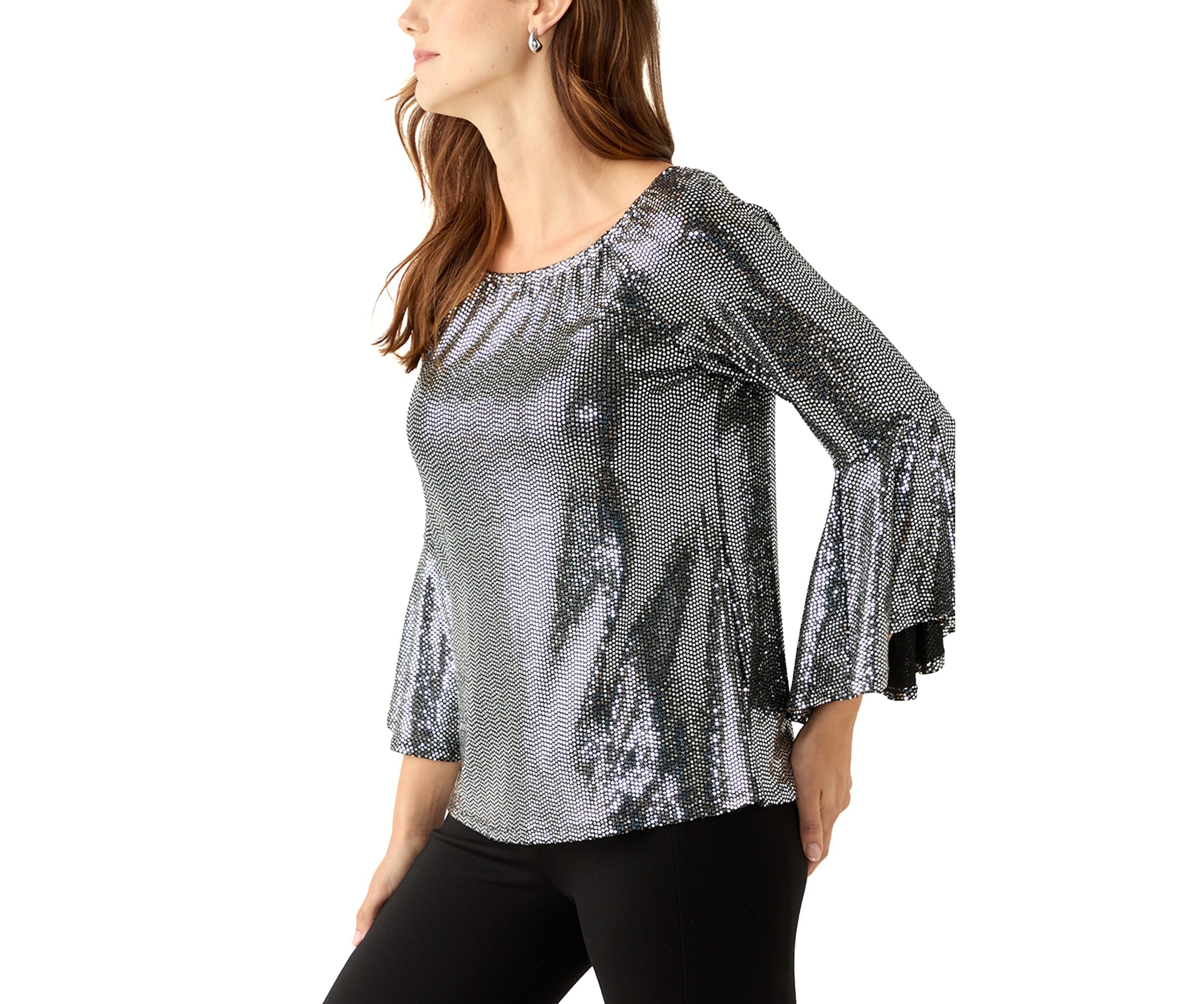 Womens Tulip Sleeve Disco Dream Blouse