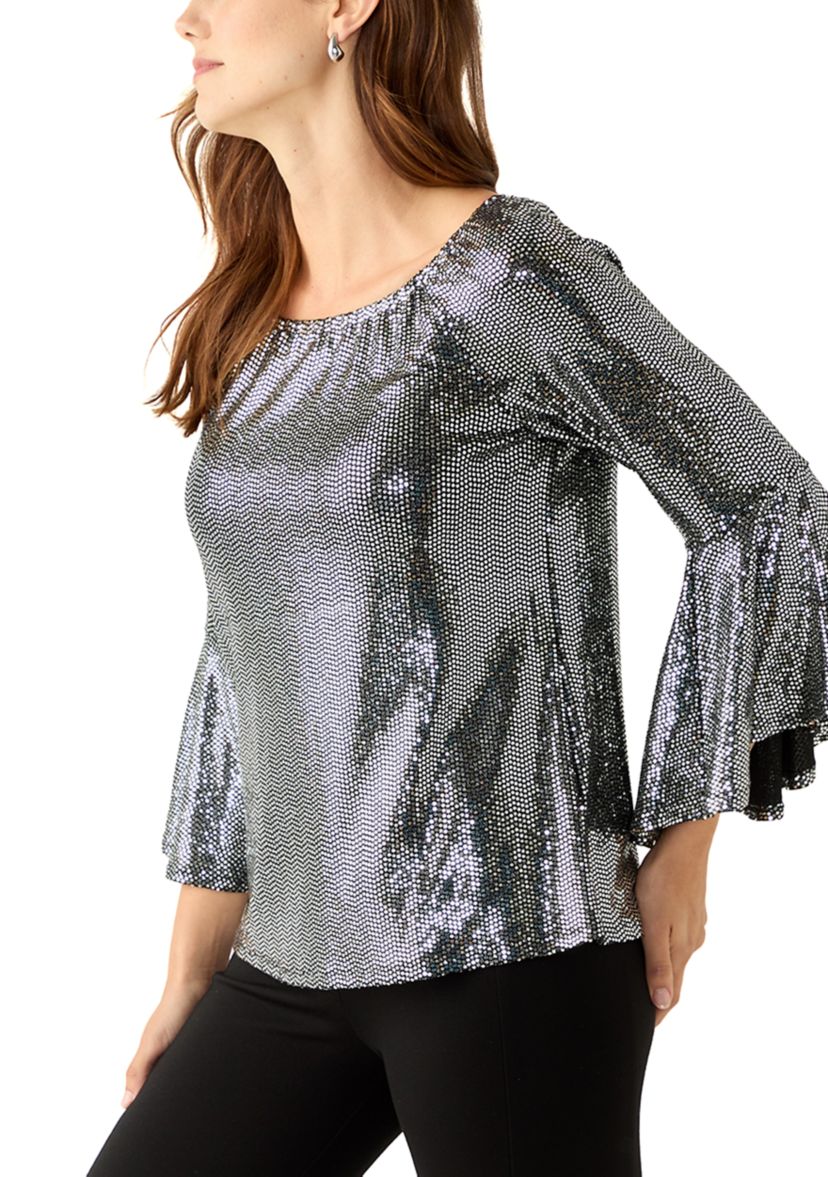 Womens Tulip Sleeve Disco Dream Blouse
