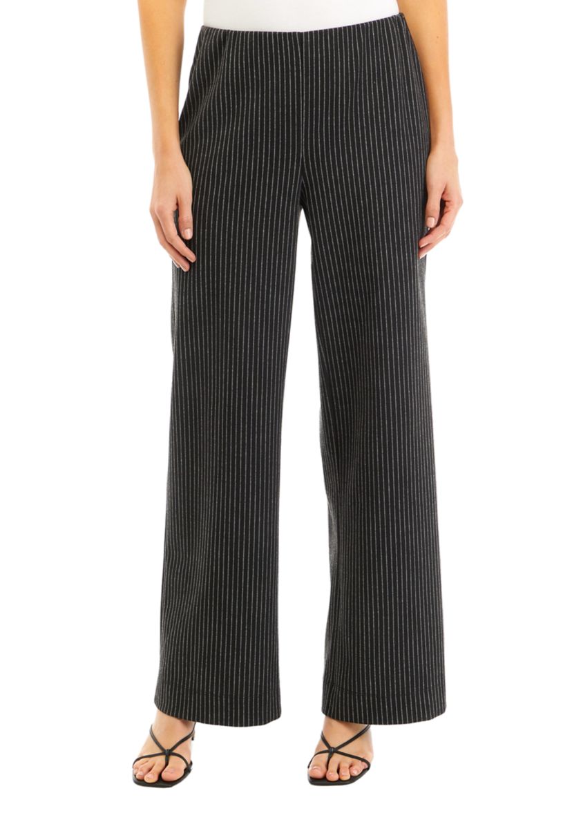 Womens Pinstripe Double Knit Pants
