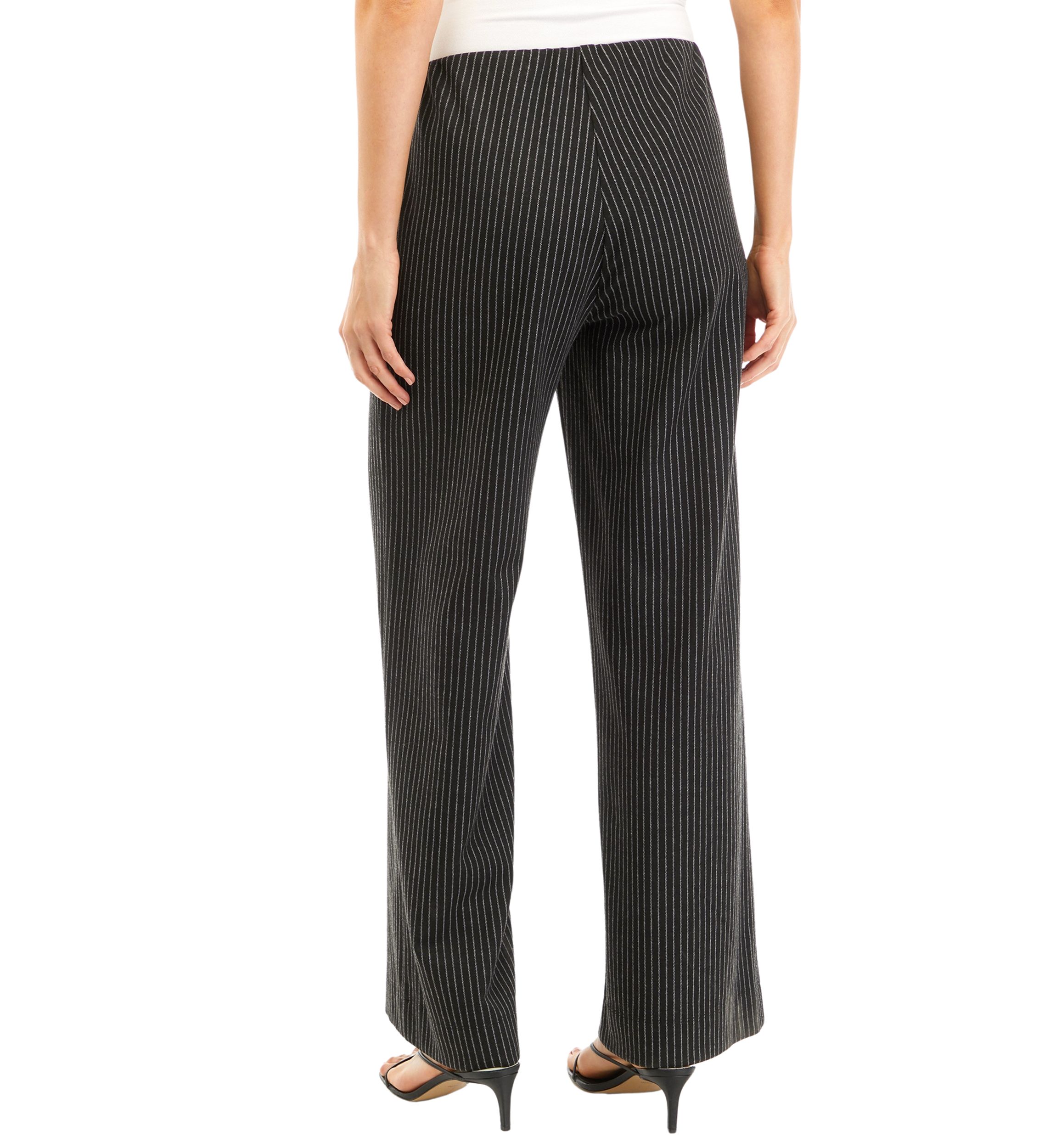 Womens Pinstripe Double Knit Pants