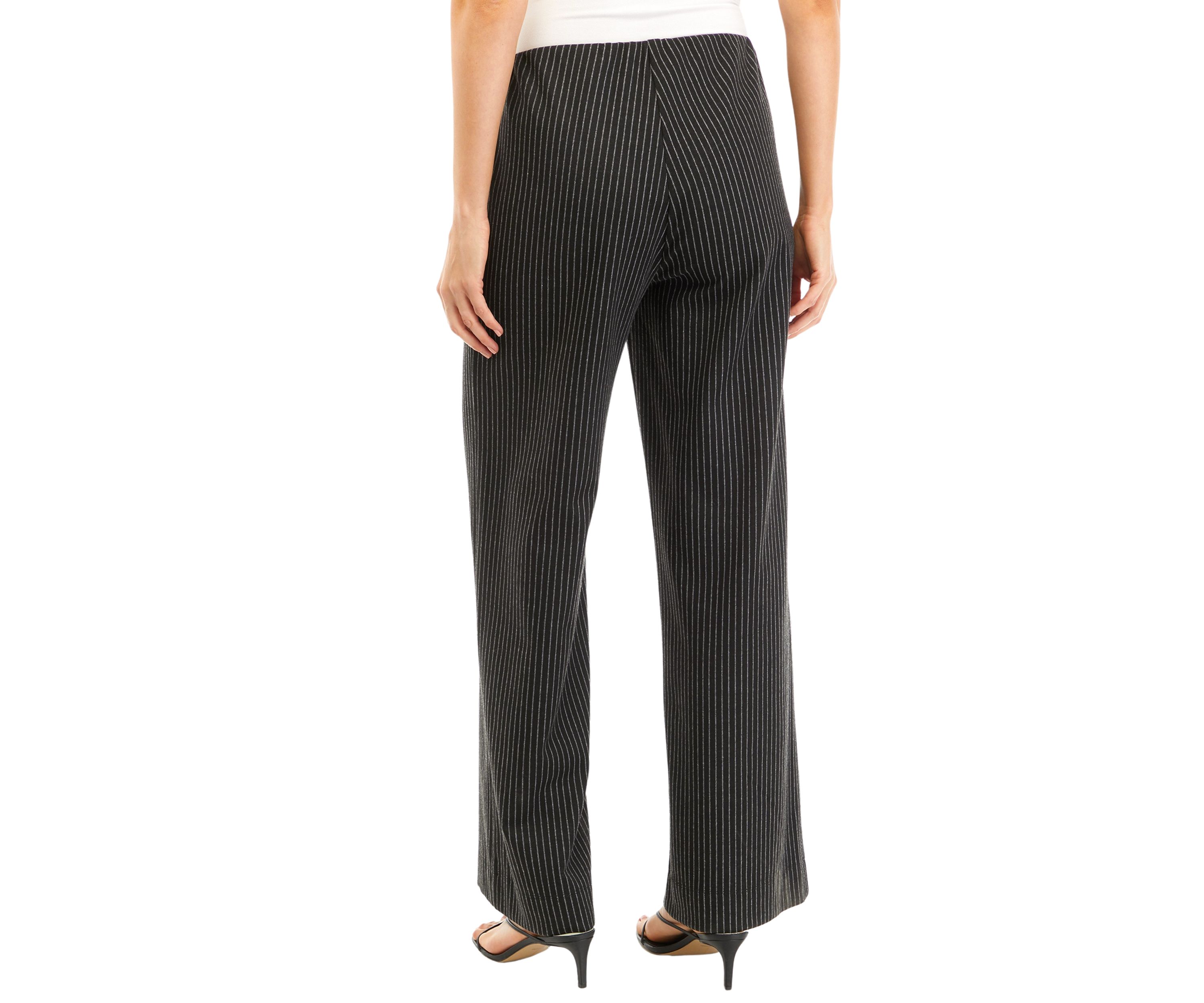 Womens Pinstripe Double Knit Pants