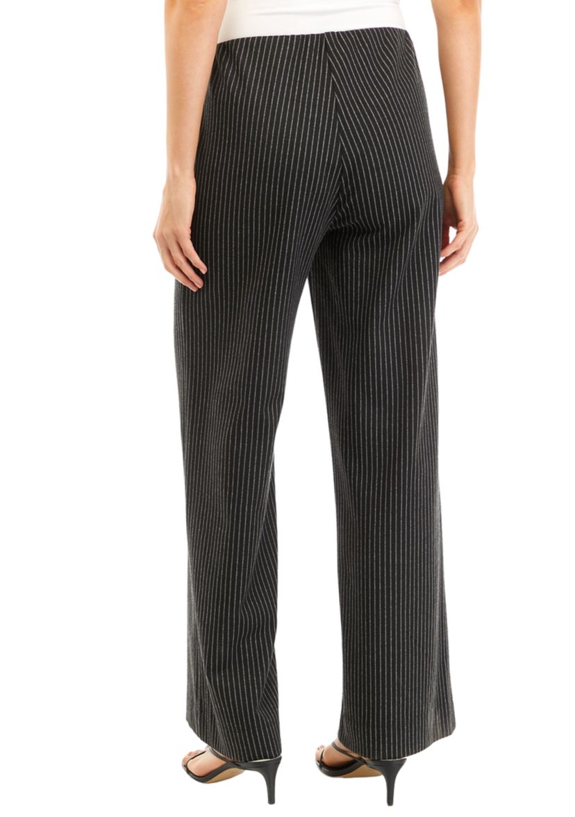 Womens Pinstripe Double Knit Pants