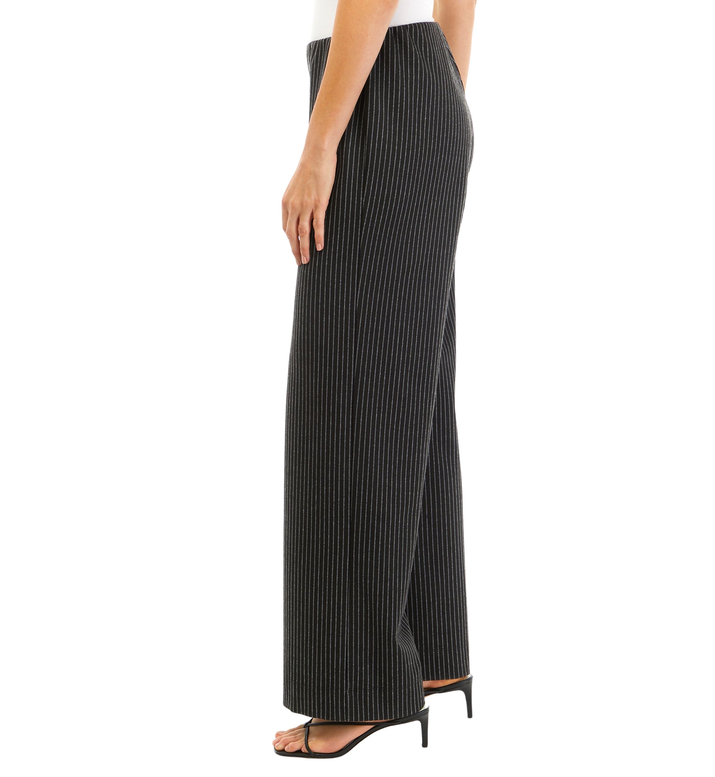 Womens Pinstripe Double Knit Pants