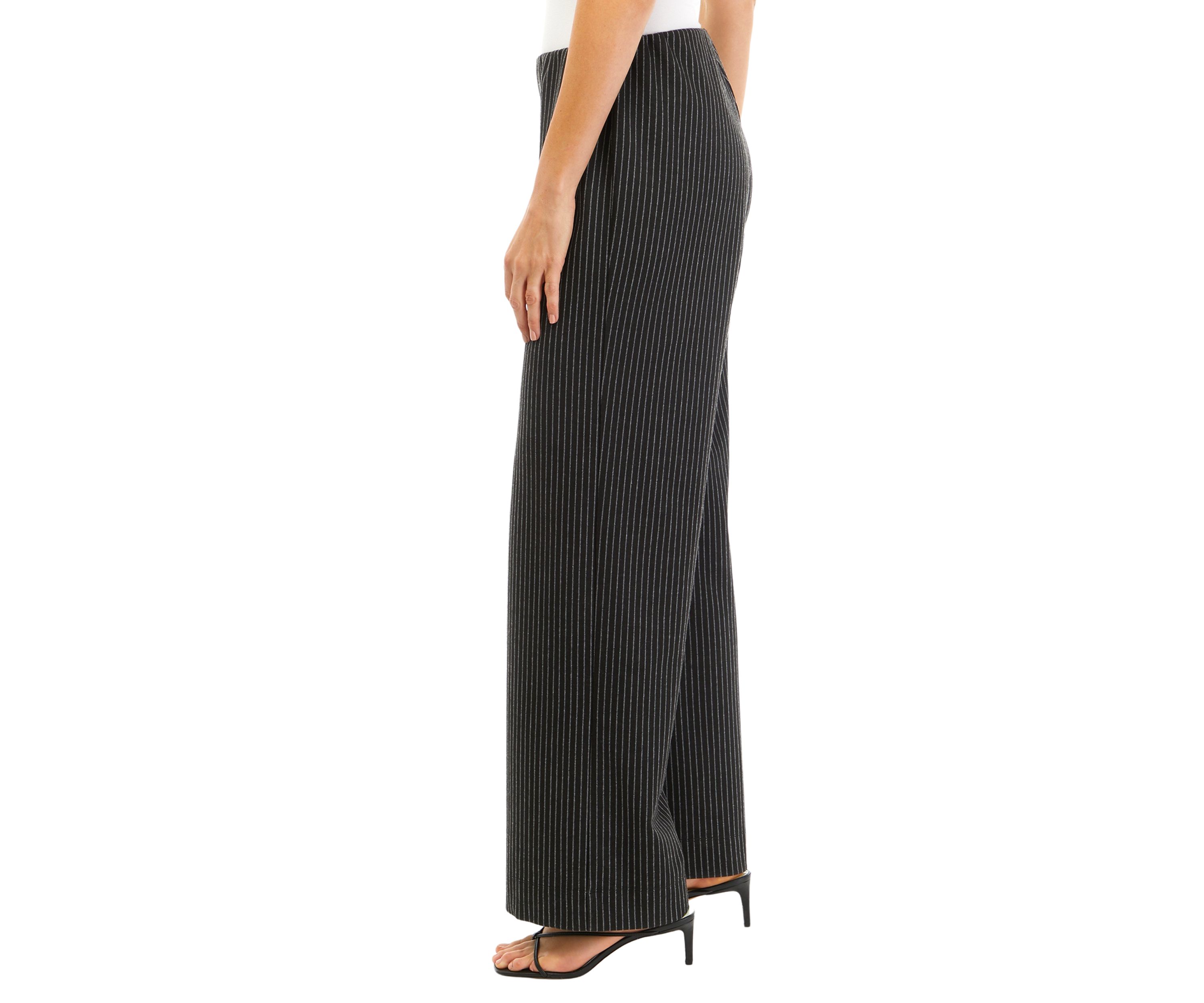 Womens Pinstripe Double Knit Pants