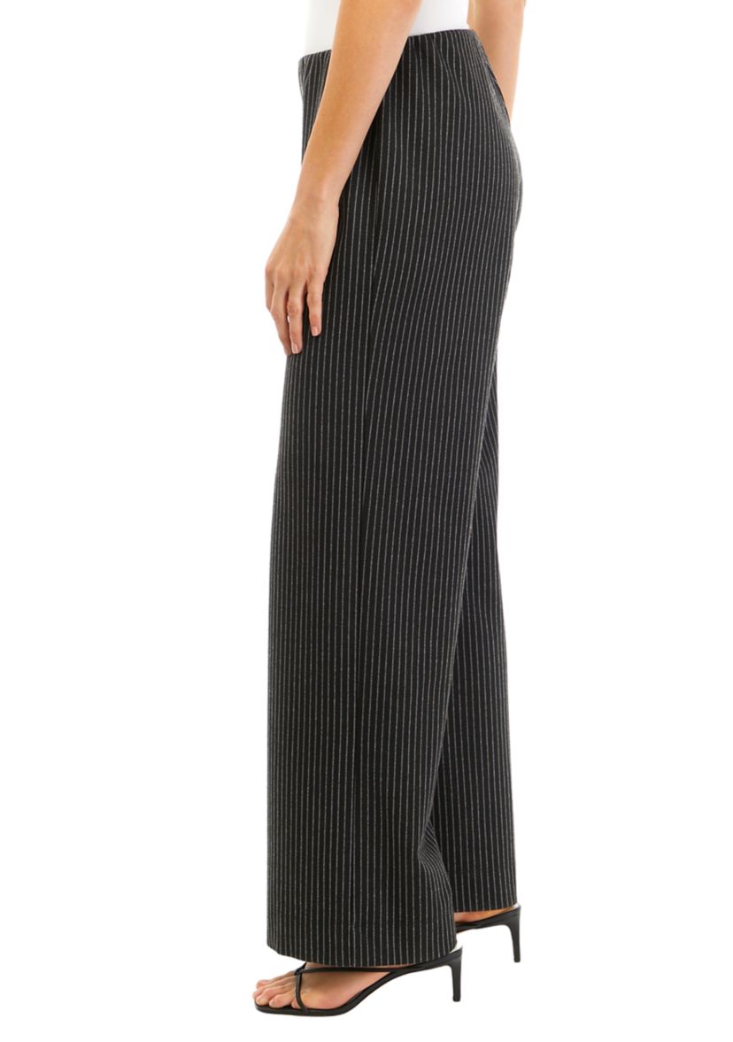 Womens Pinstripe Double Knit Pants