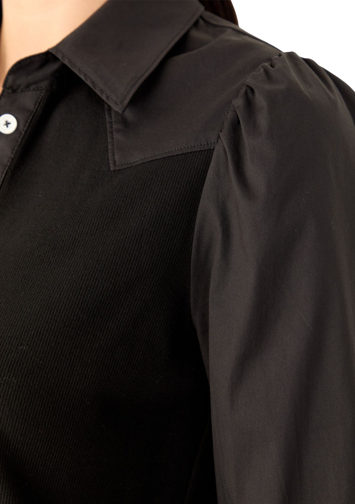 Womens Poplin Long Sleeve Top