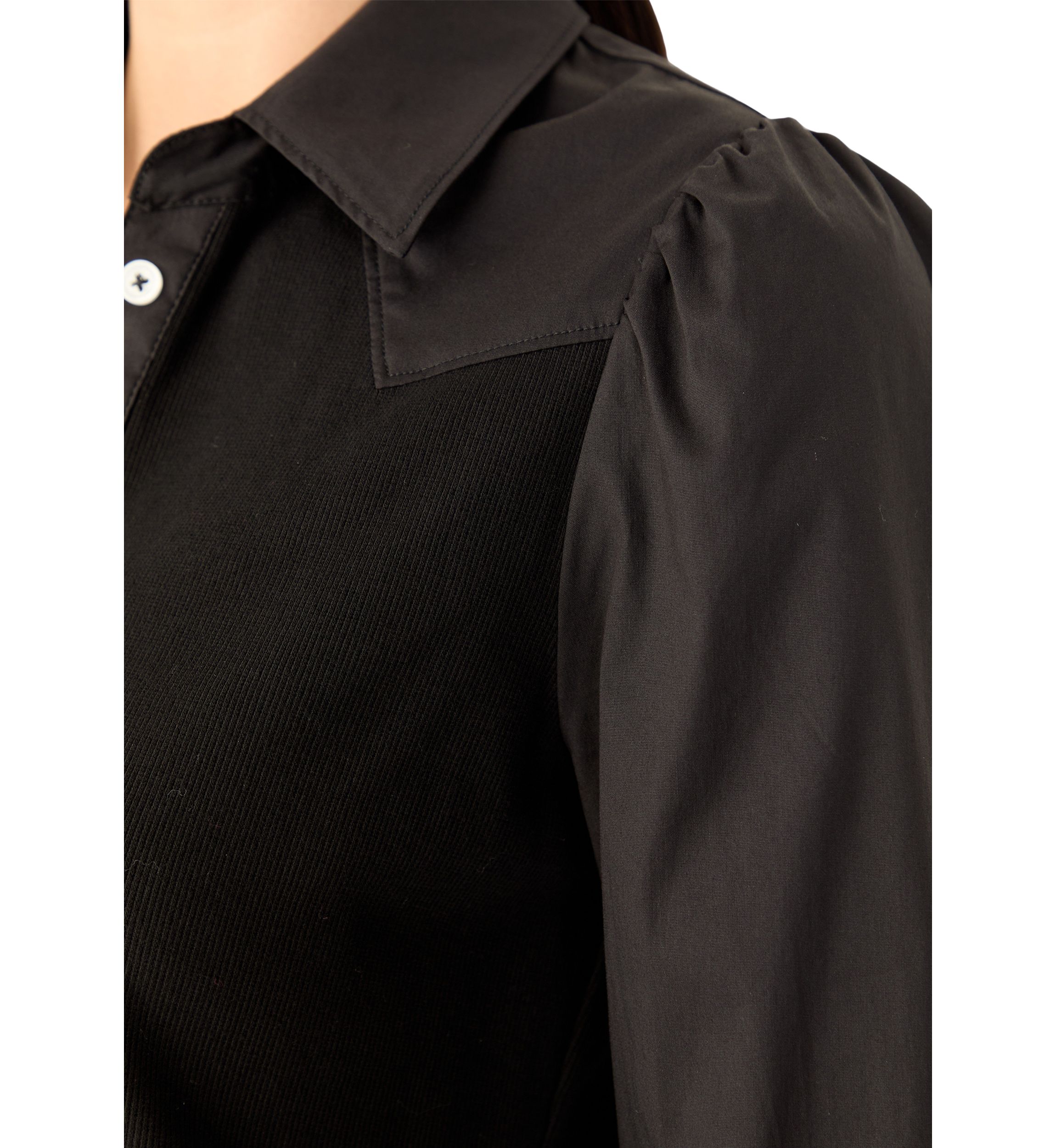 Womens Poplin Long Sleeve Top
