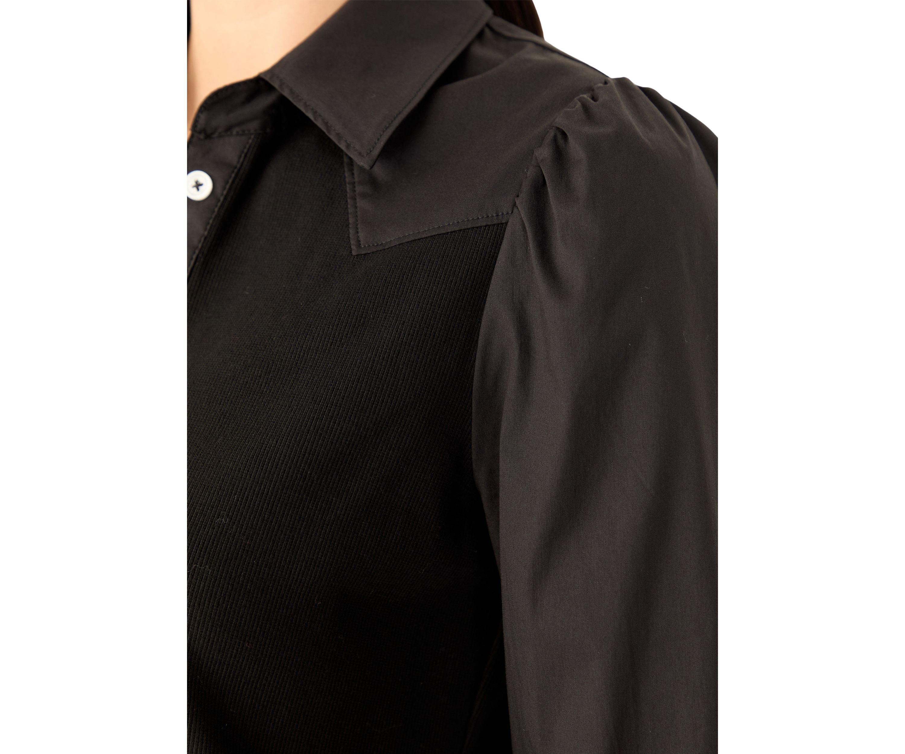Womens Poplin Long Sleeve Top