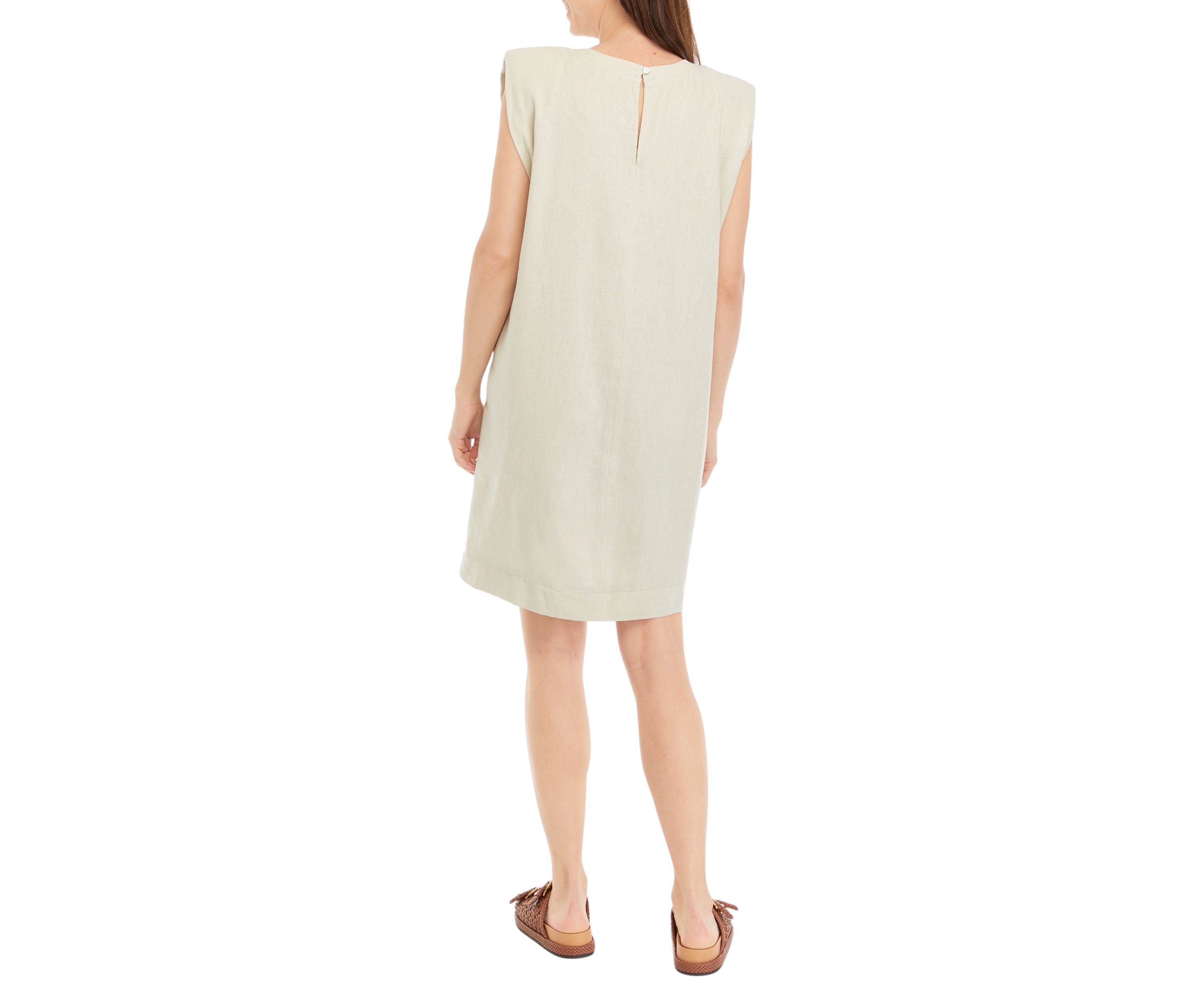 Womens Linen Sheath Dress