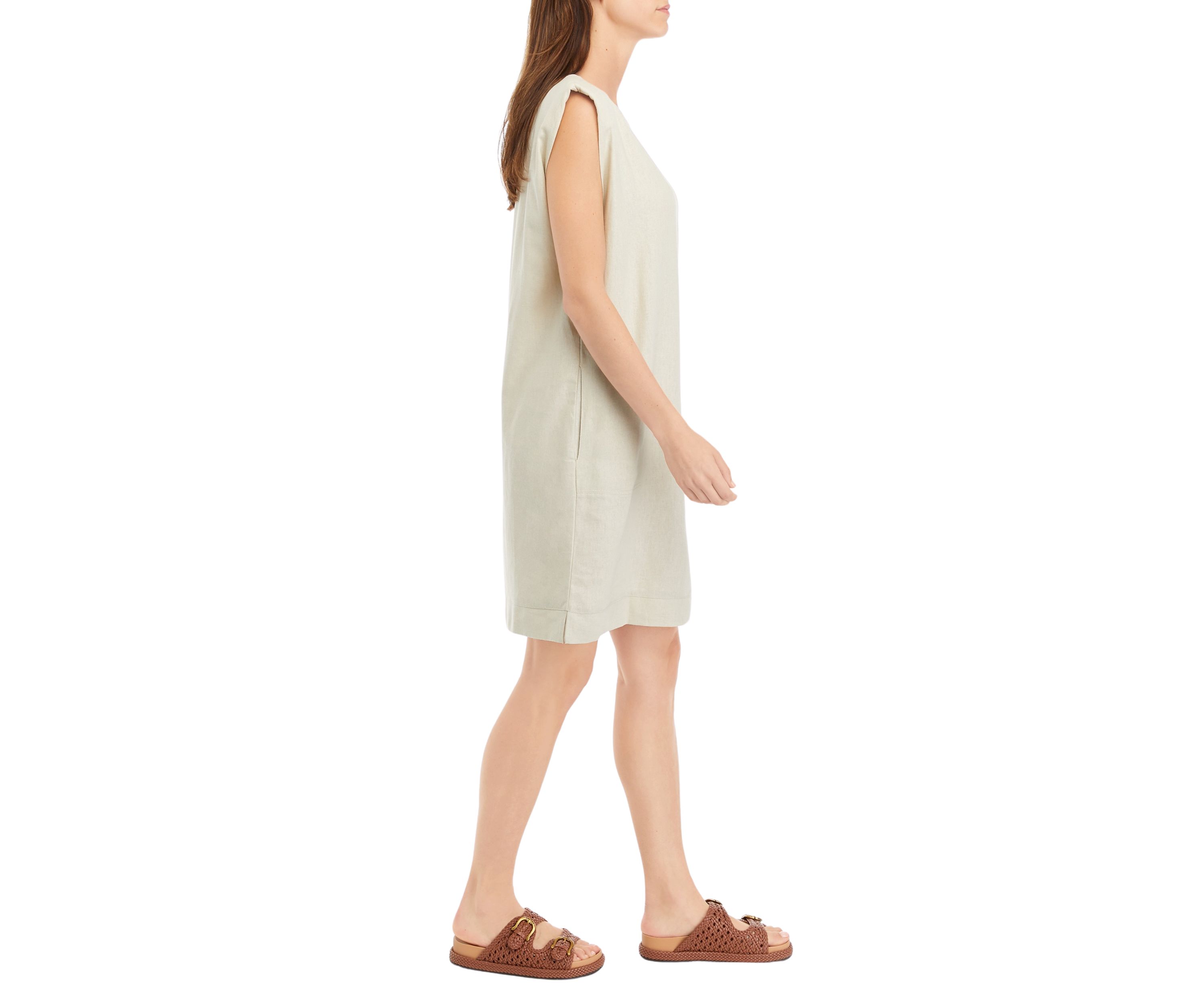 Womens Linen Sheath Dress