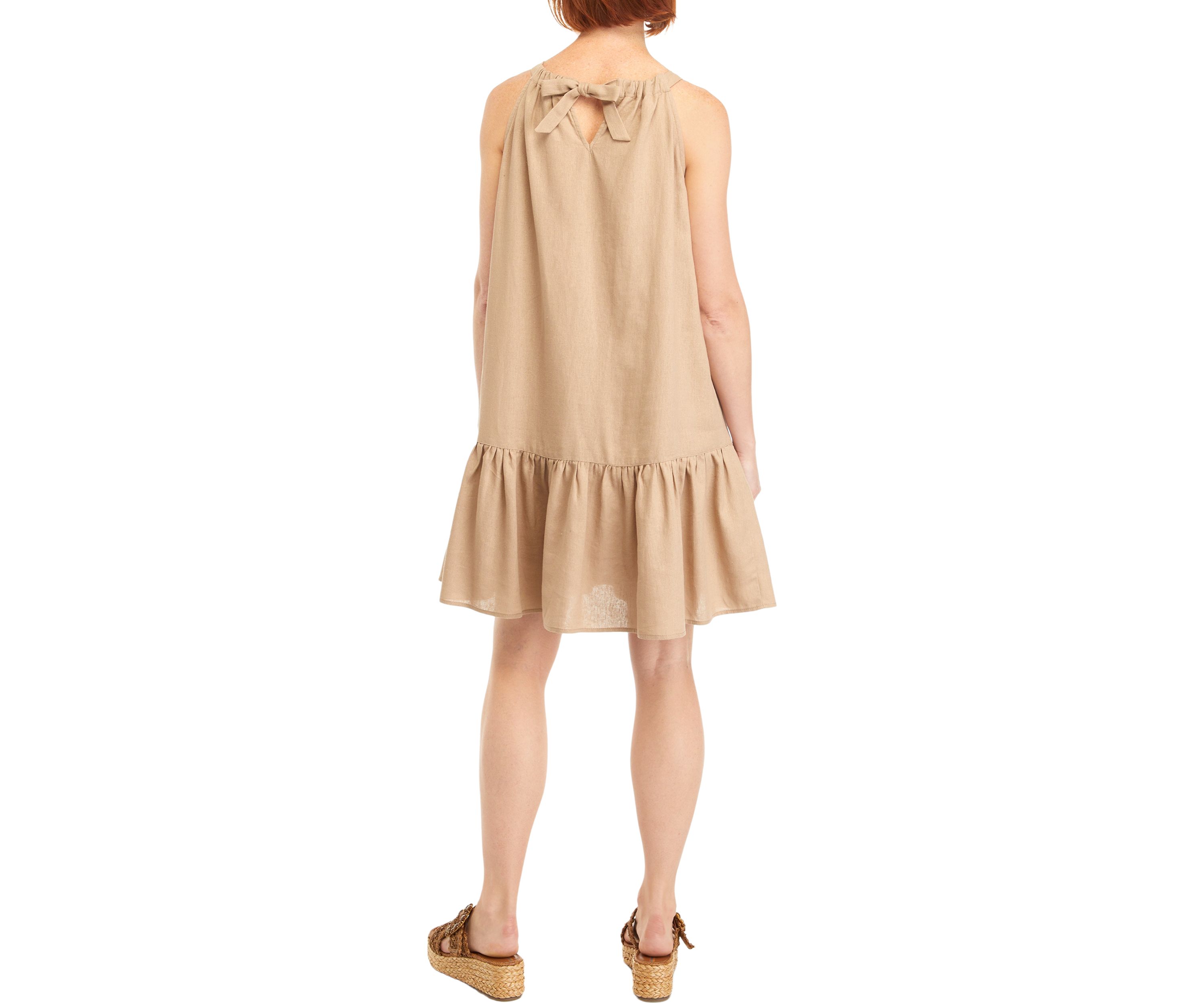 Womens Sleeveless Linen Dress