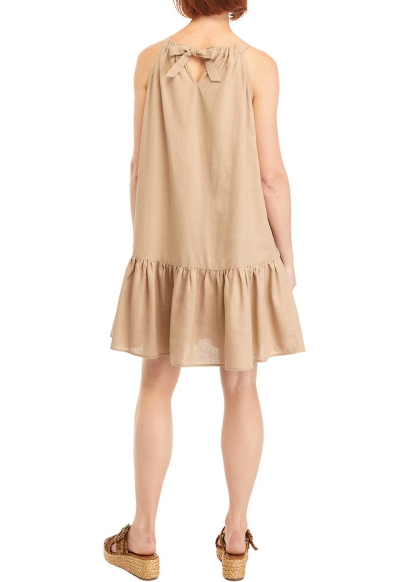 Womens Sleeveless Linen Dress