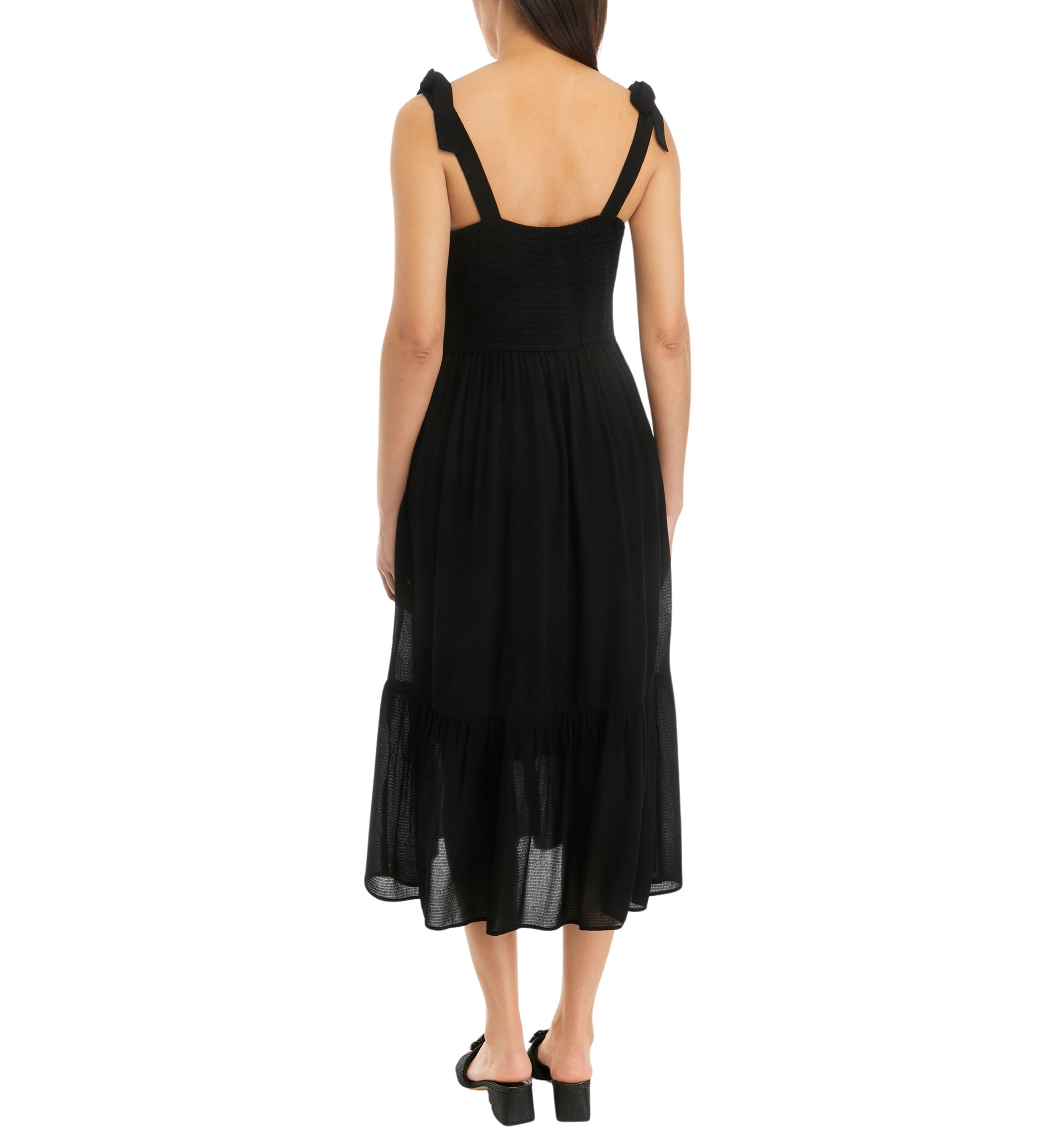 Womens Tied Stripe Midi Dress