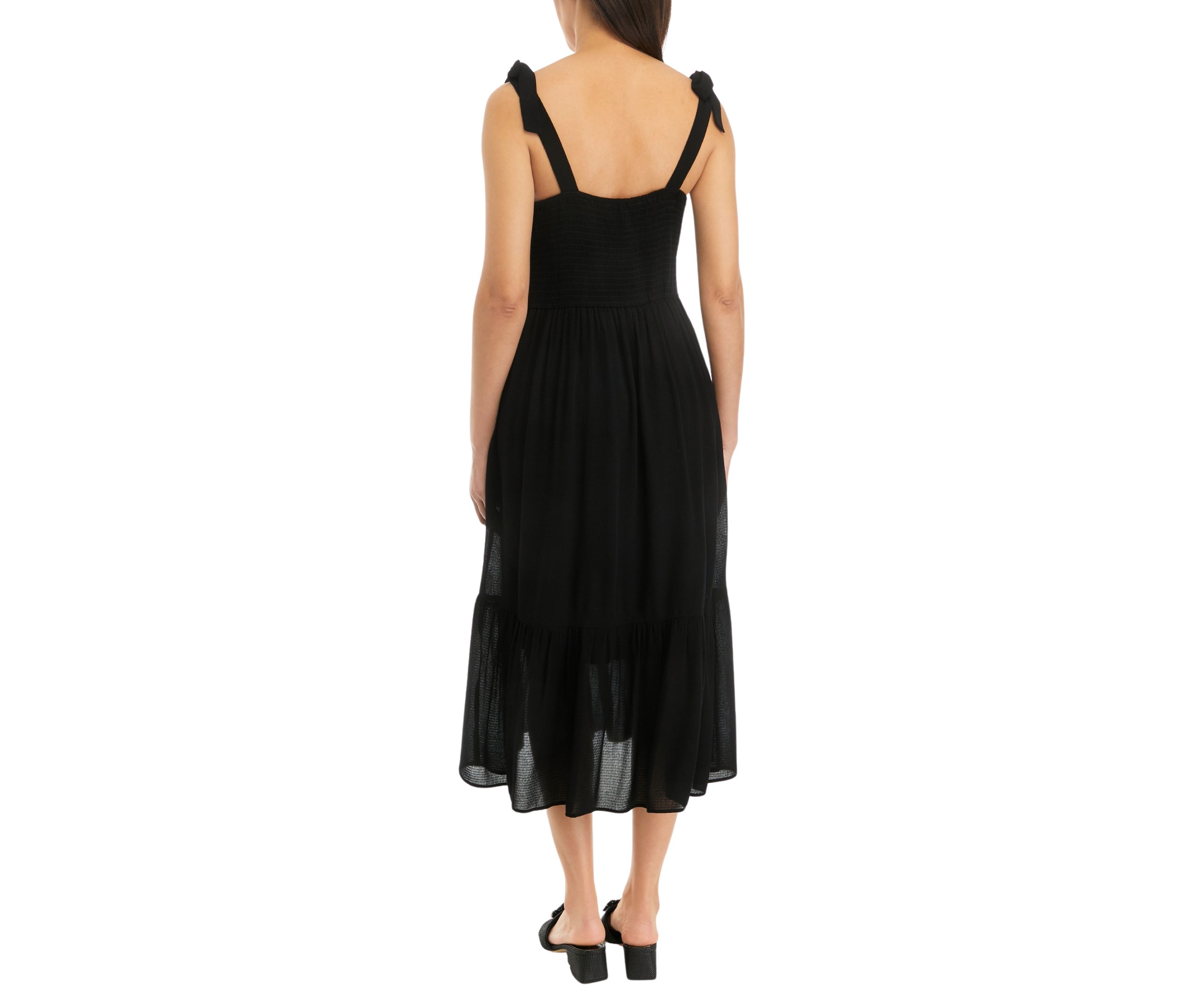Womens Tied Stripe Midi Dress
