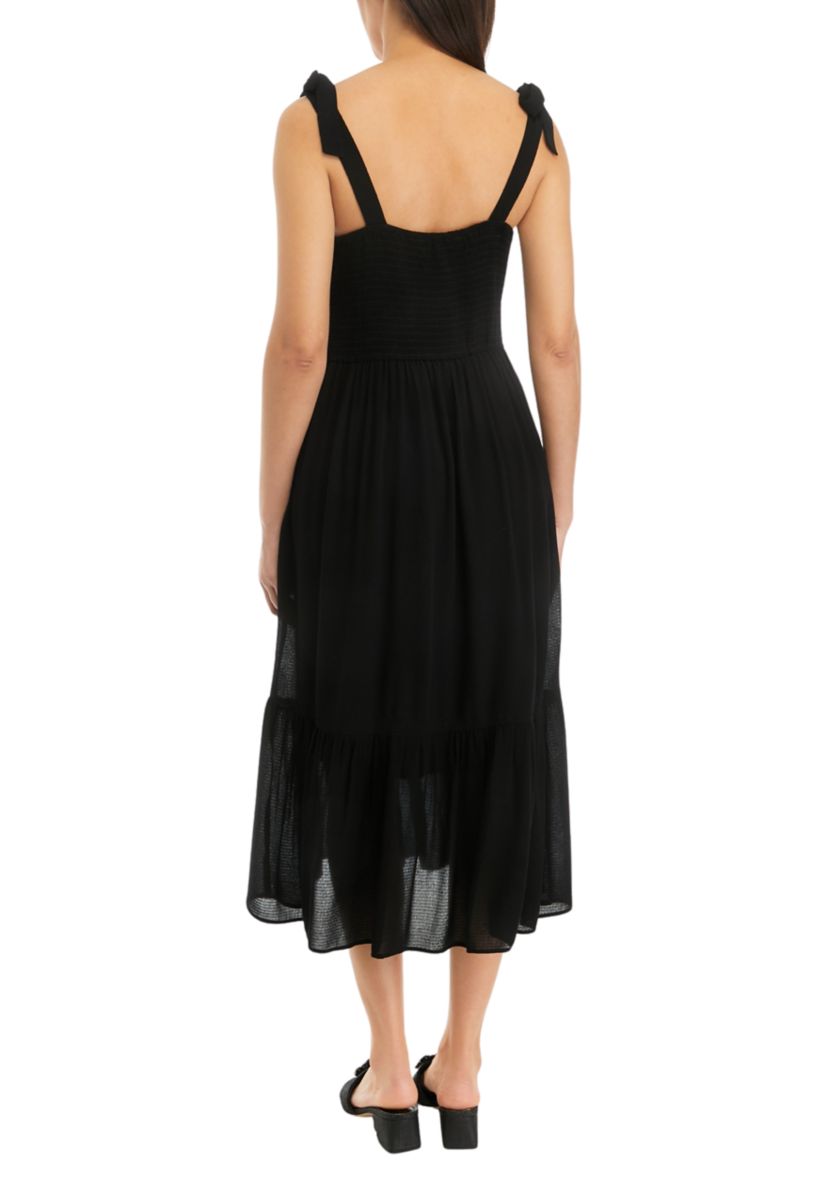 Womens Tied Stripe Midi Dress