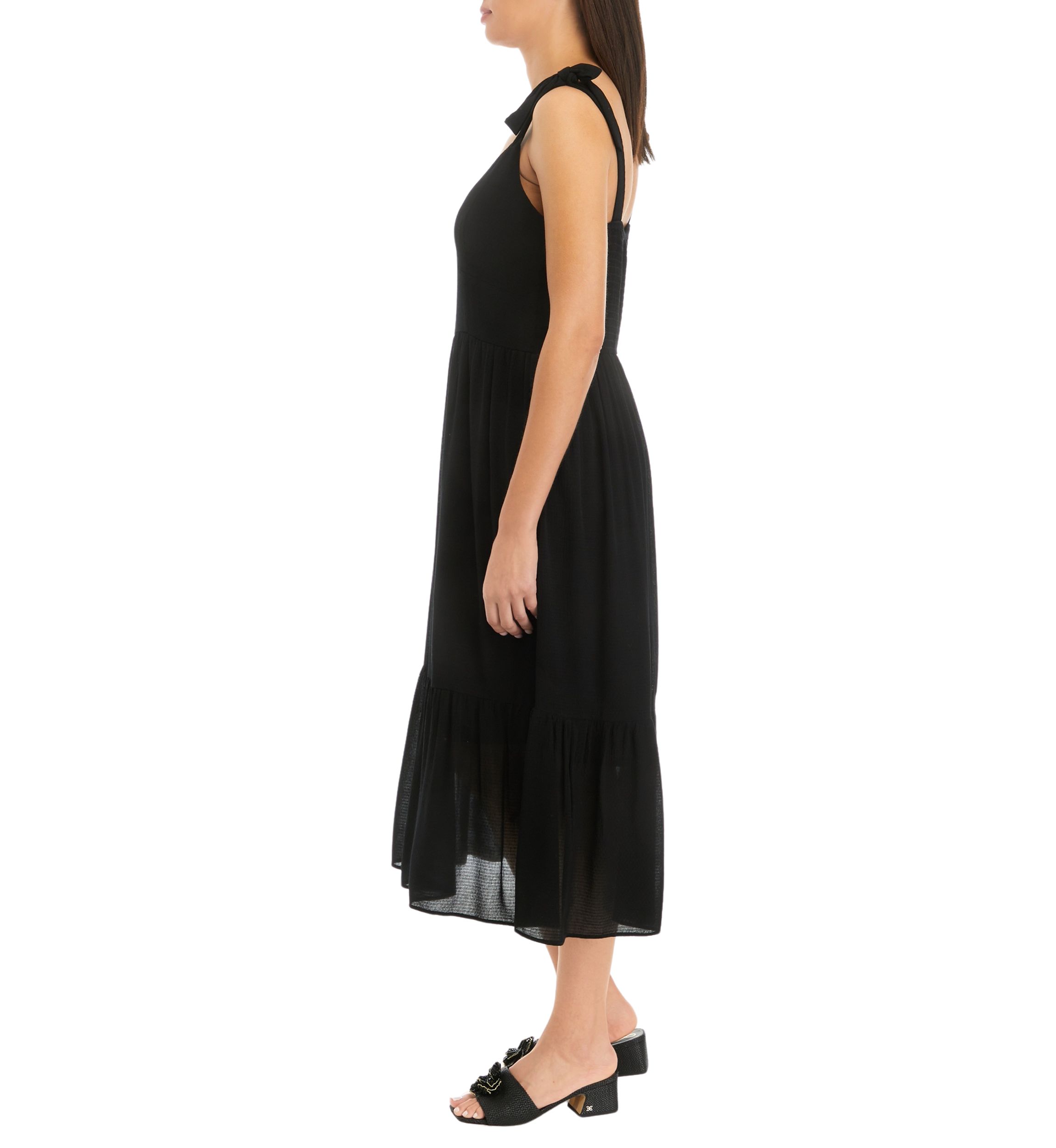 Womens Tied Stripe Midi Dress