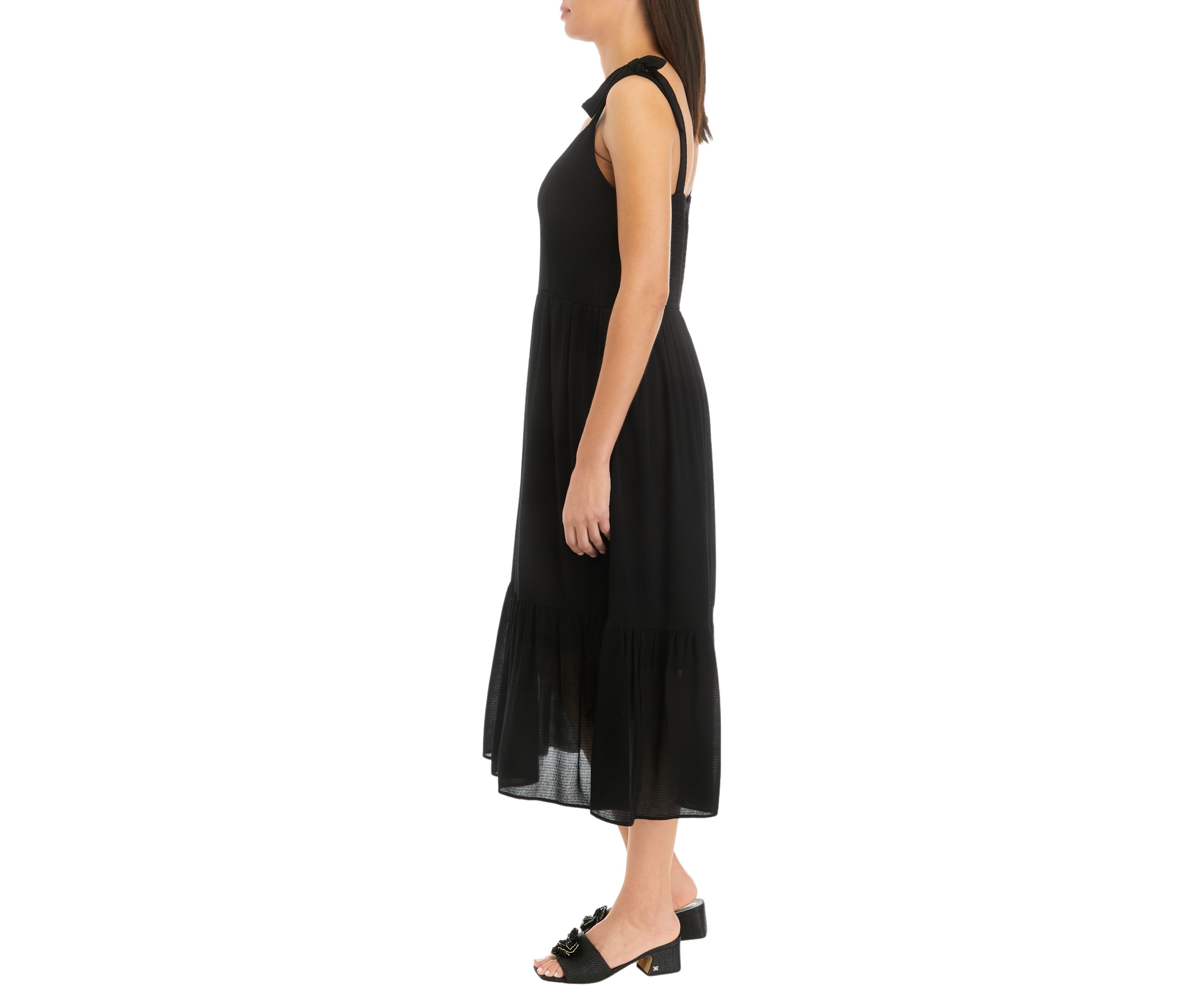Womens Tied Stripe Midi Dress