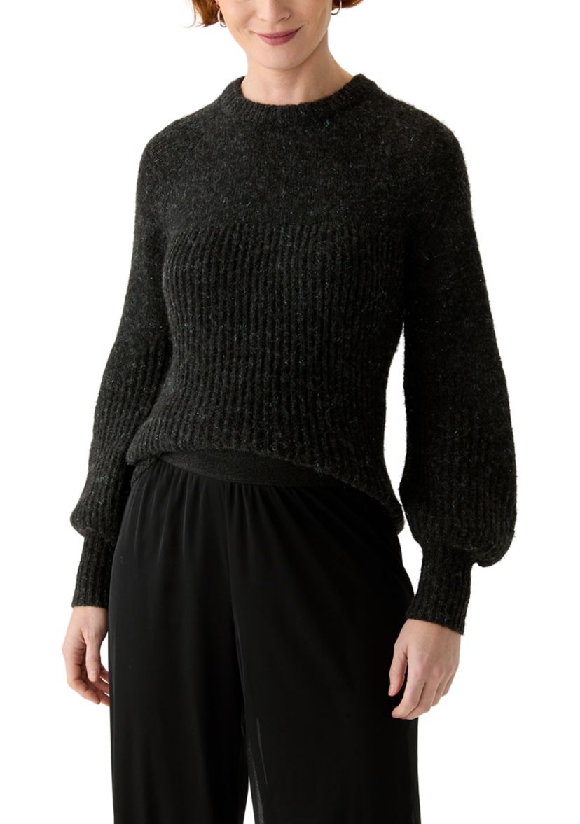 Womens Lurex Crew Neck Sweater