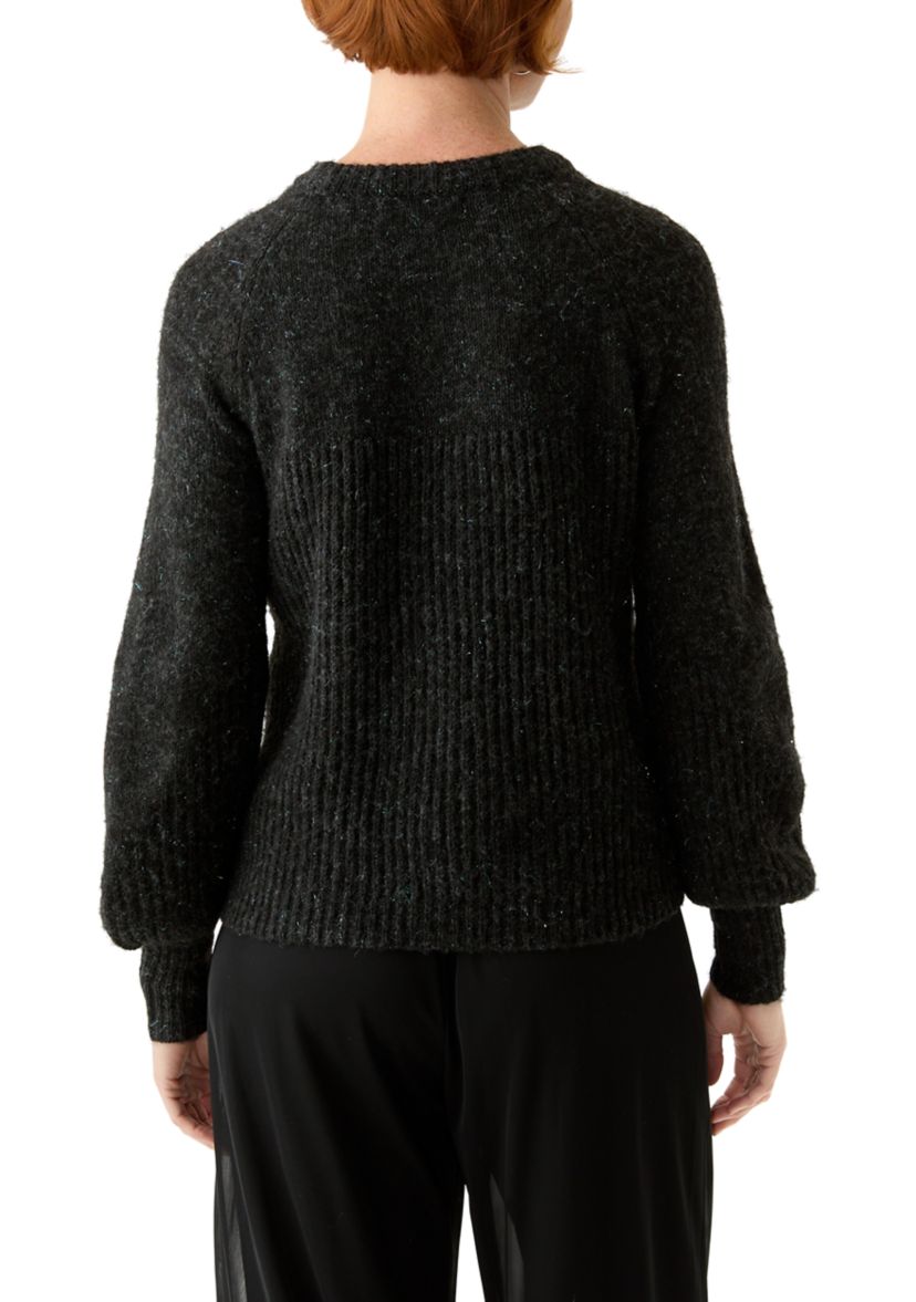Womens Lurex Crew Neck Sweater