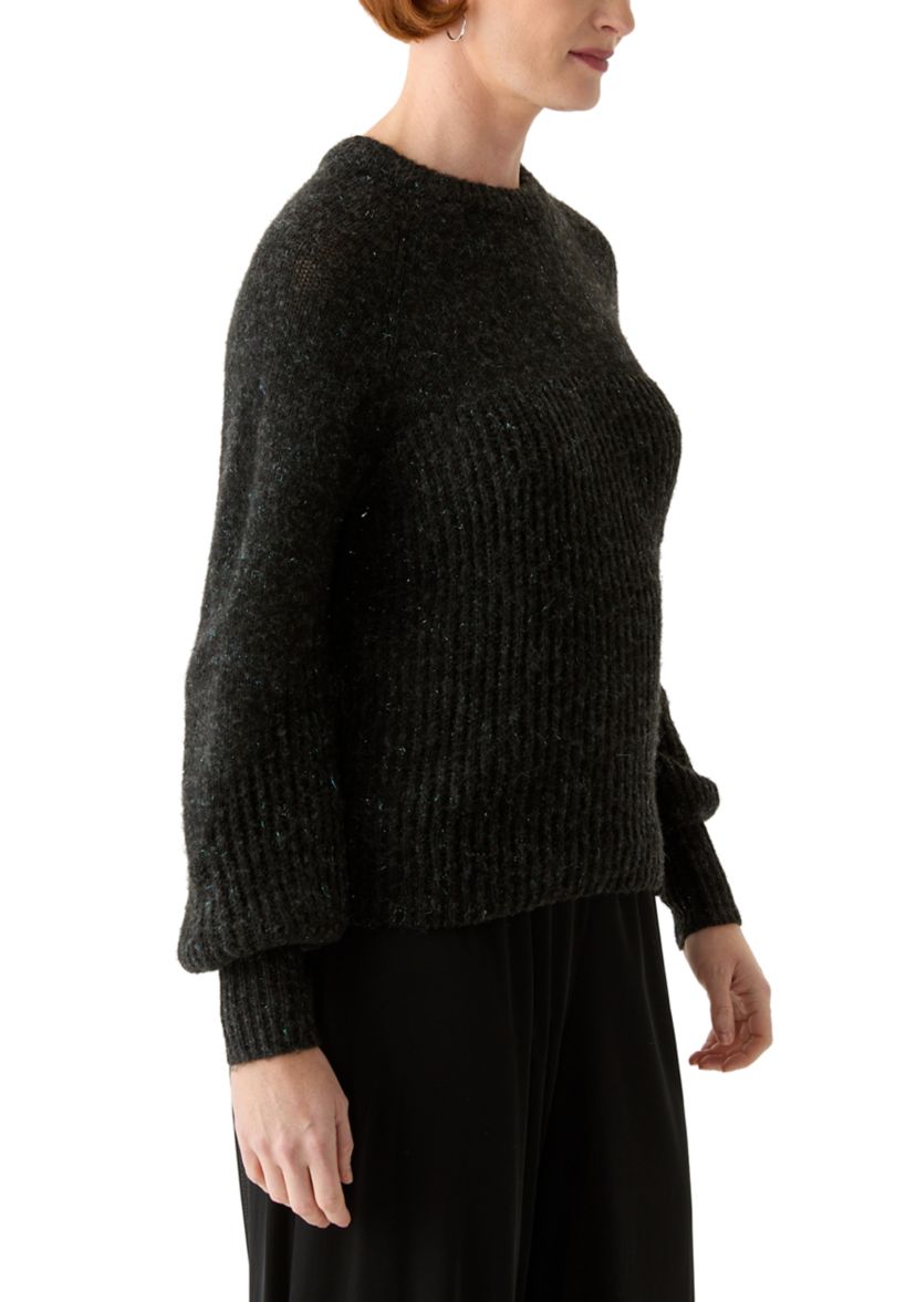 Womens Lurex Crew Neck Sweater