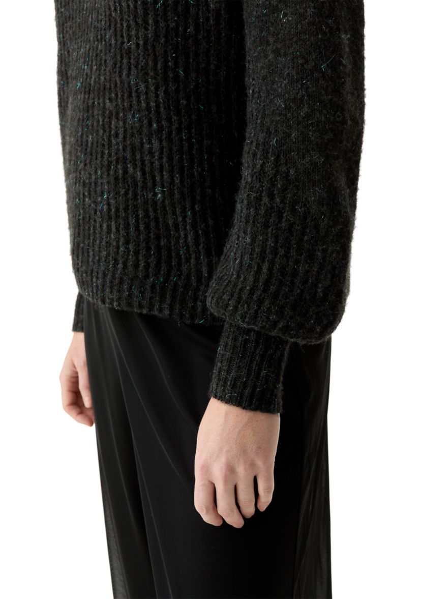 Womens Lurex Crew Neck Sweater