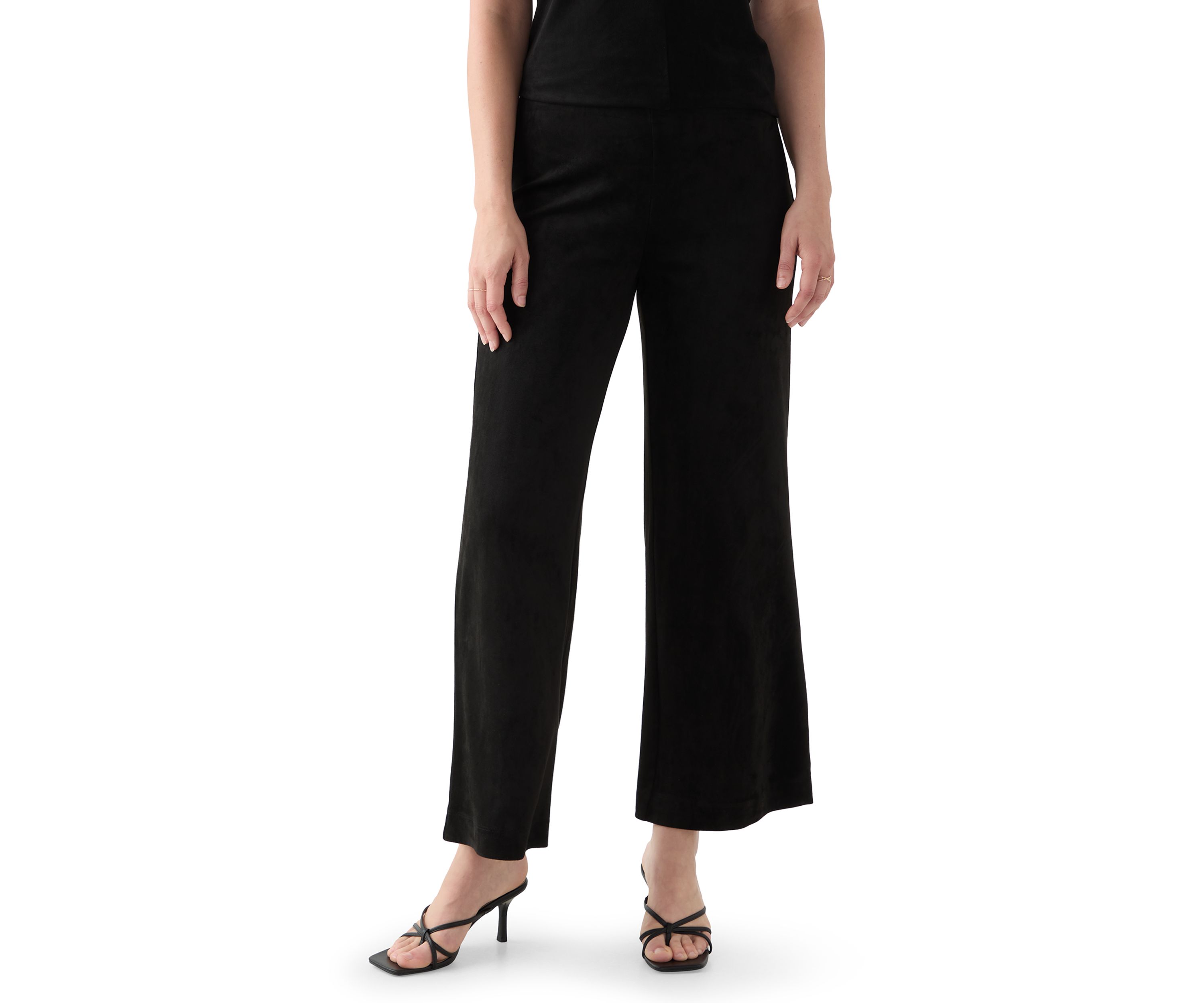 Womens Faux Suede Pull On Pants
