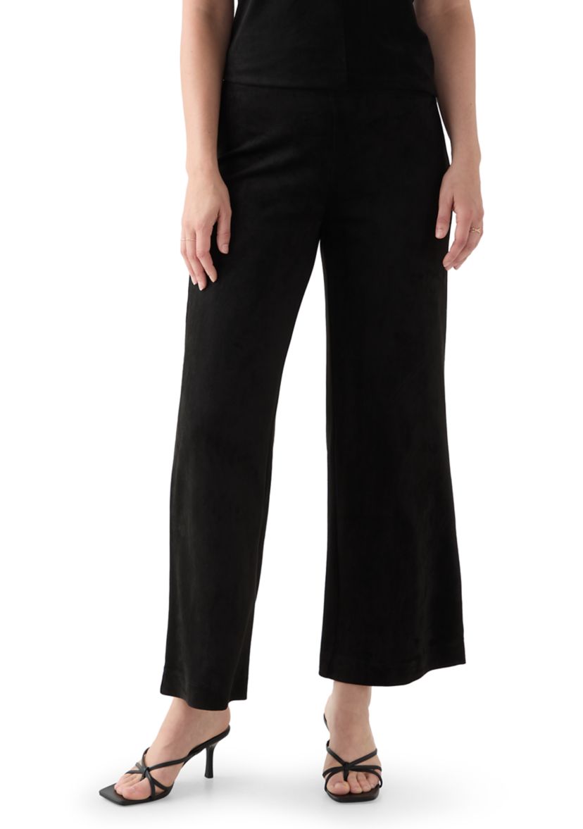 Womens Faux Suede Pull On Pants
