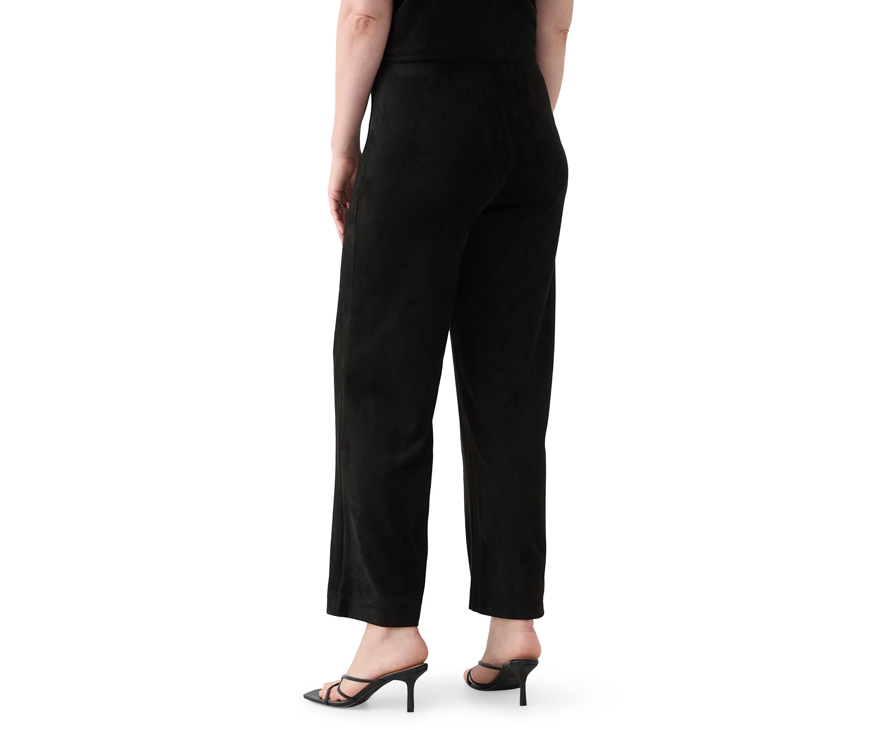 Womens Faux Suede Pull On Pants