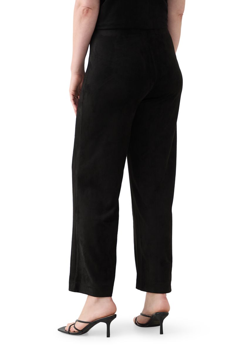 Womens Faux Suede Pull On Pants