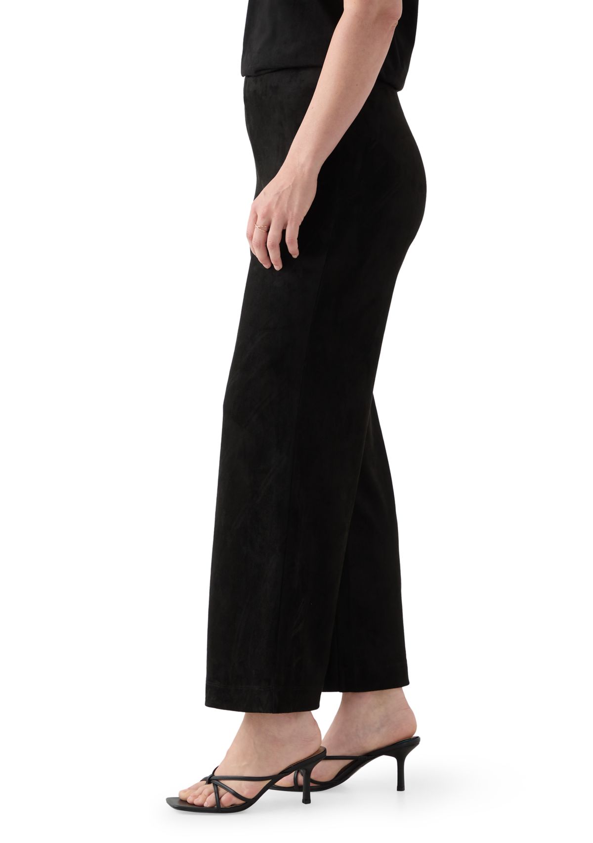 Womens Faux Suede Pull On Pants