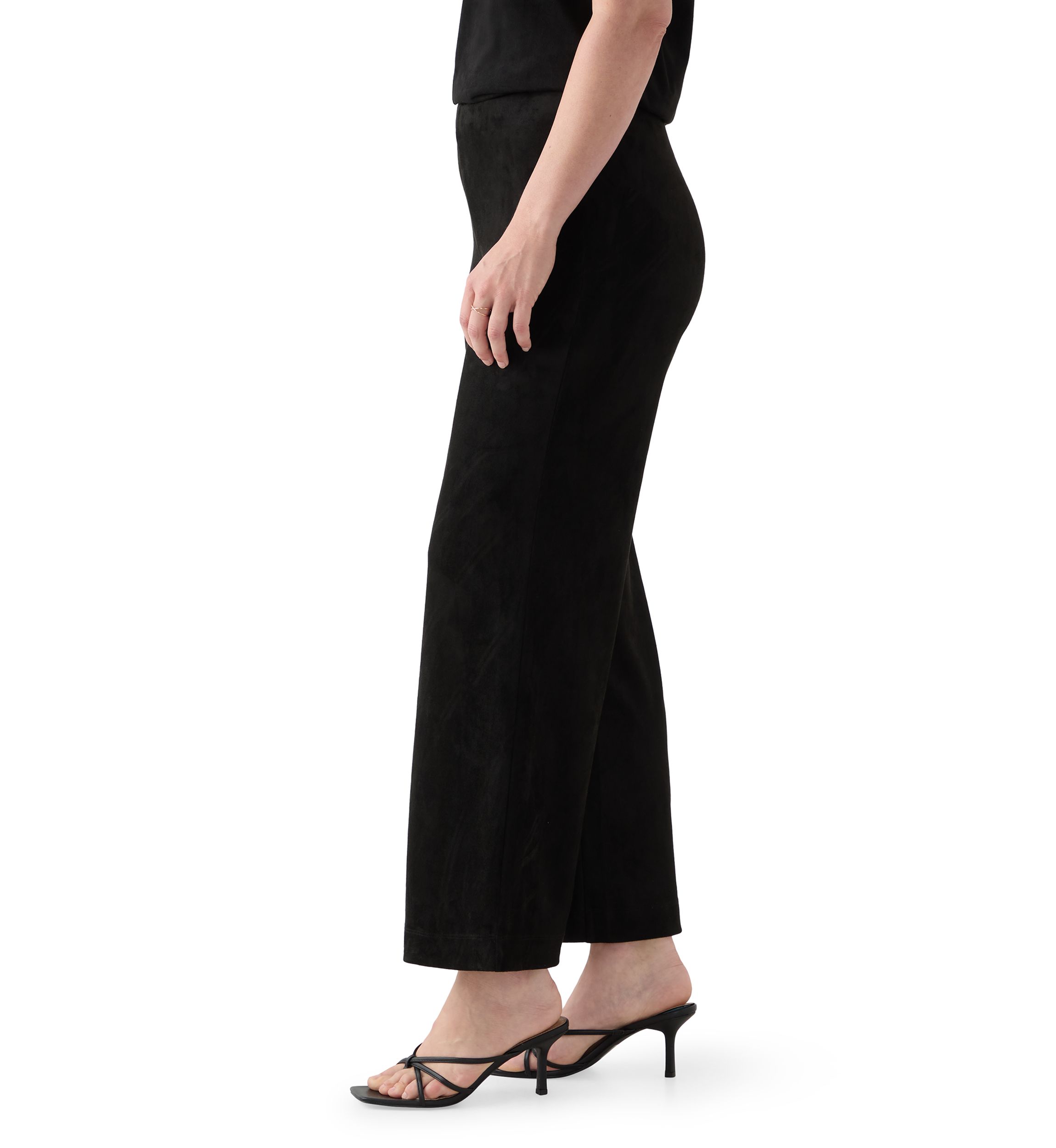 Womens Faux Suede Pull On Pants
