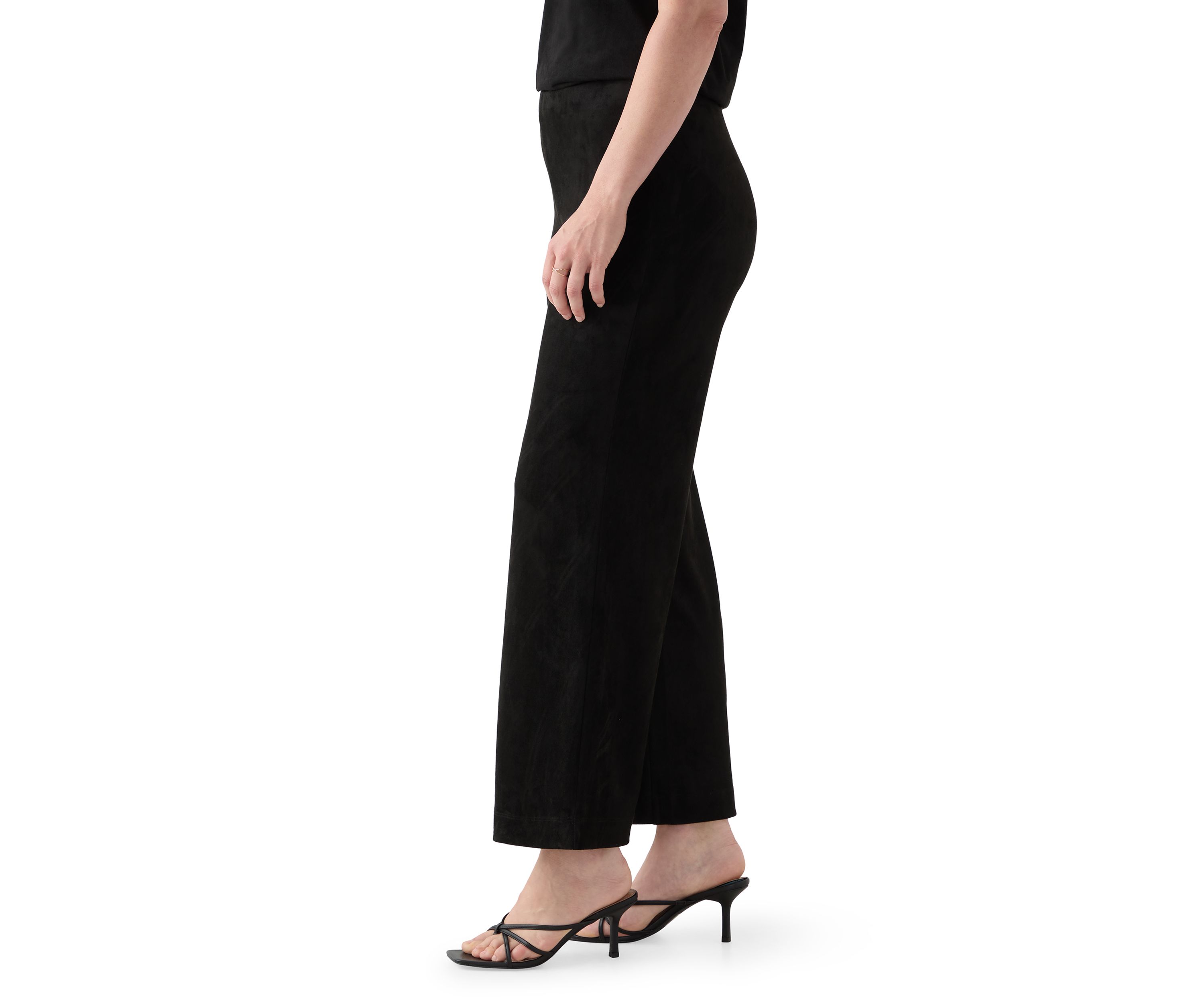 Womens Faux Suede Pull On Pants