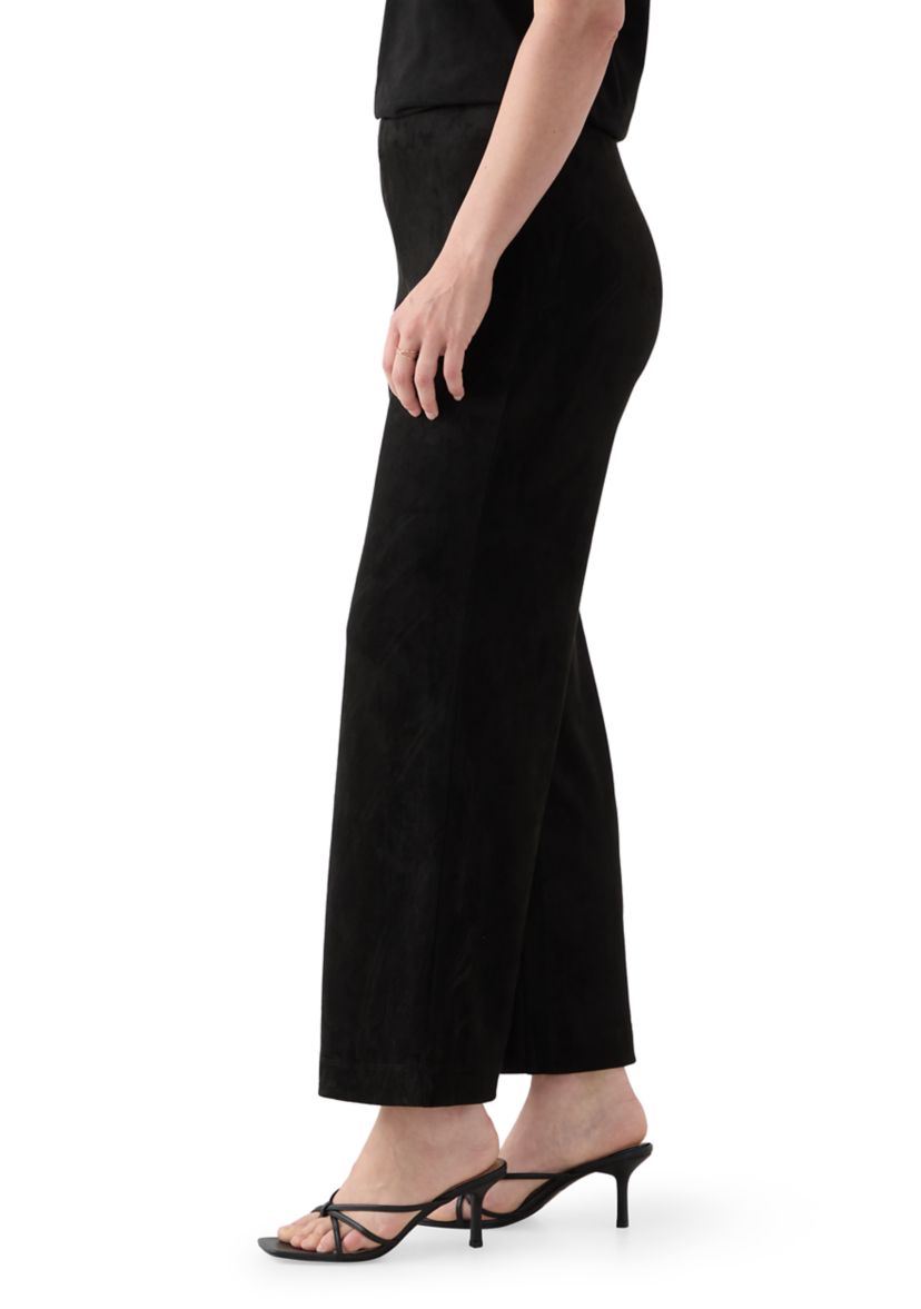 Womens Faux Suede Pull On Pants