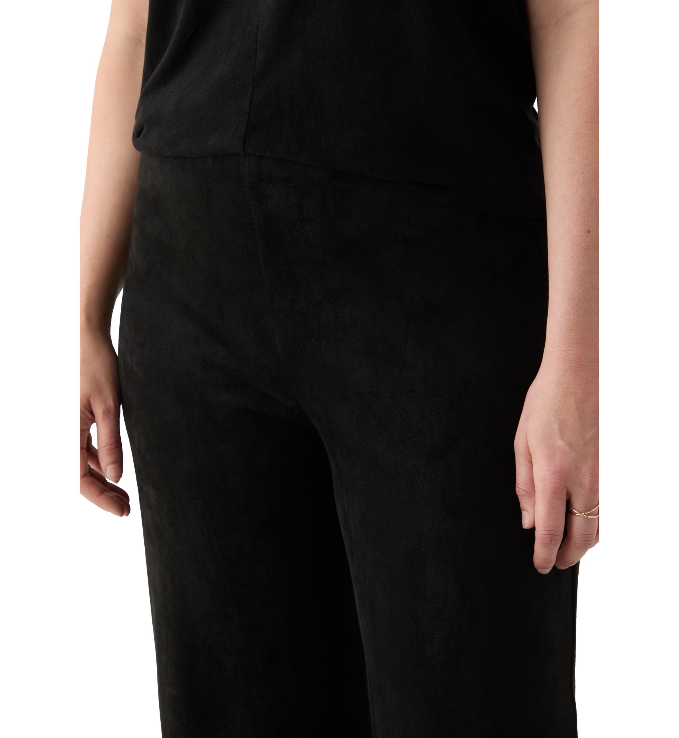 Womens Faux Suede Pull On Pants