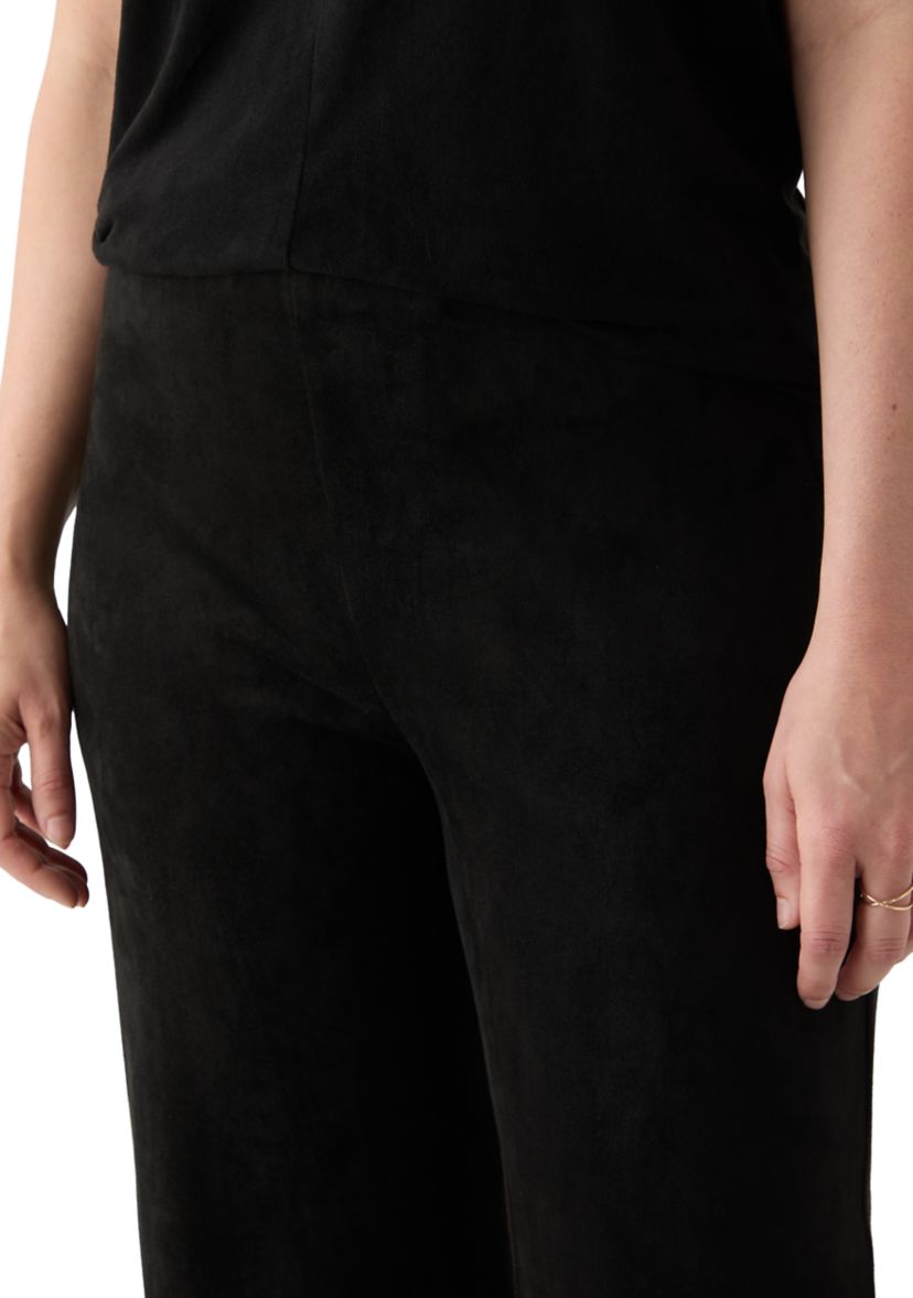 Womens Faux Suede Pull On Pants