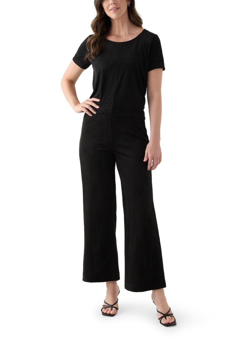 Womens Faux Suede Pull On Pants