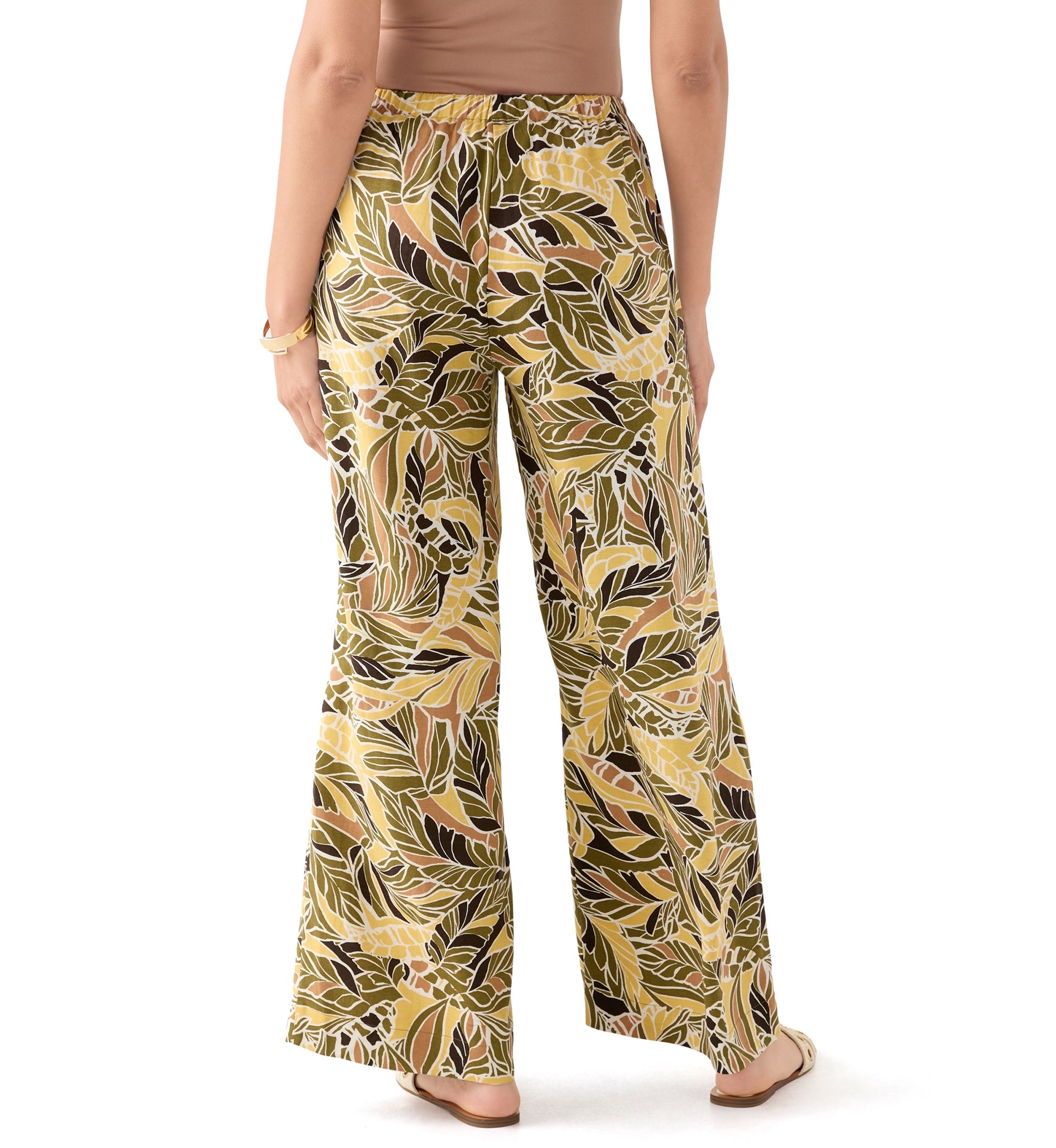 Womens Printed Wide Leg Pants