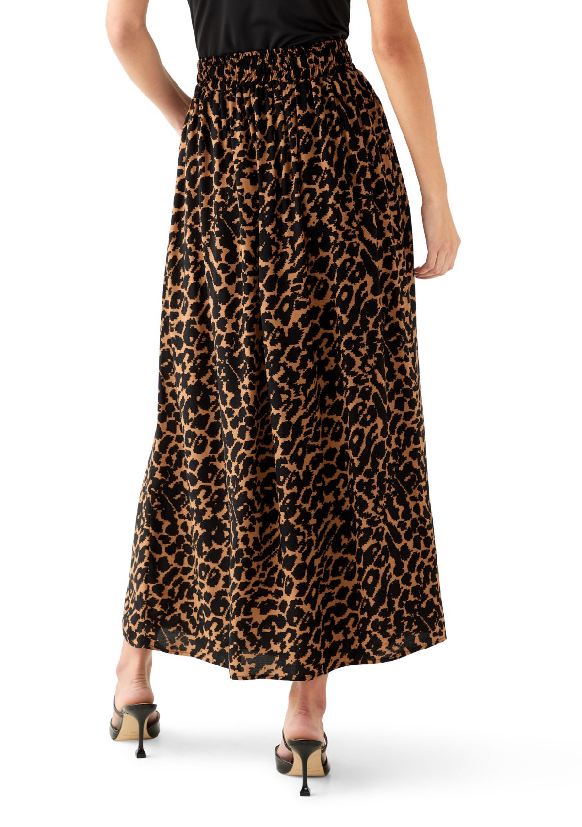 Womens Single Thread Printed Mid Length Skirt