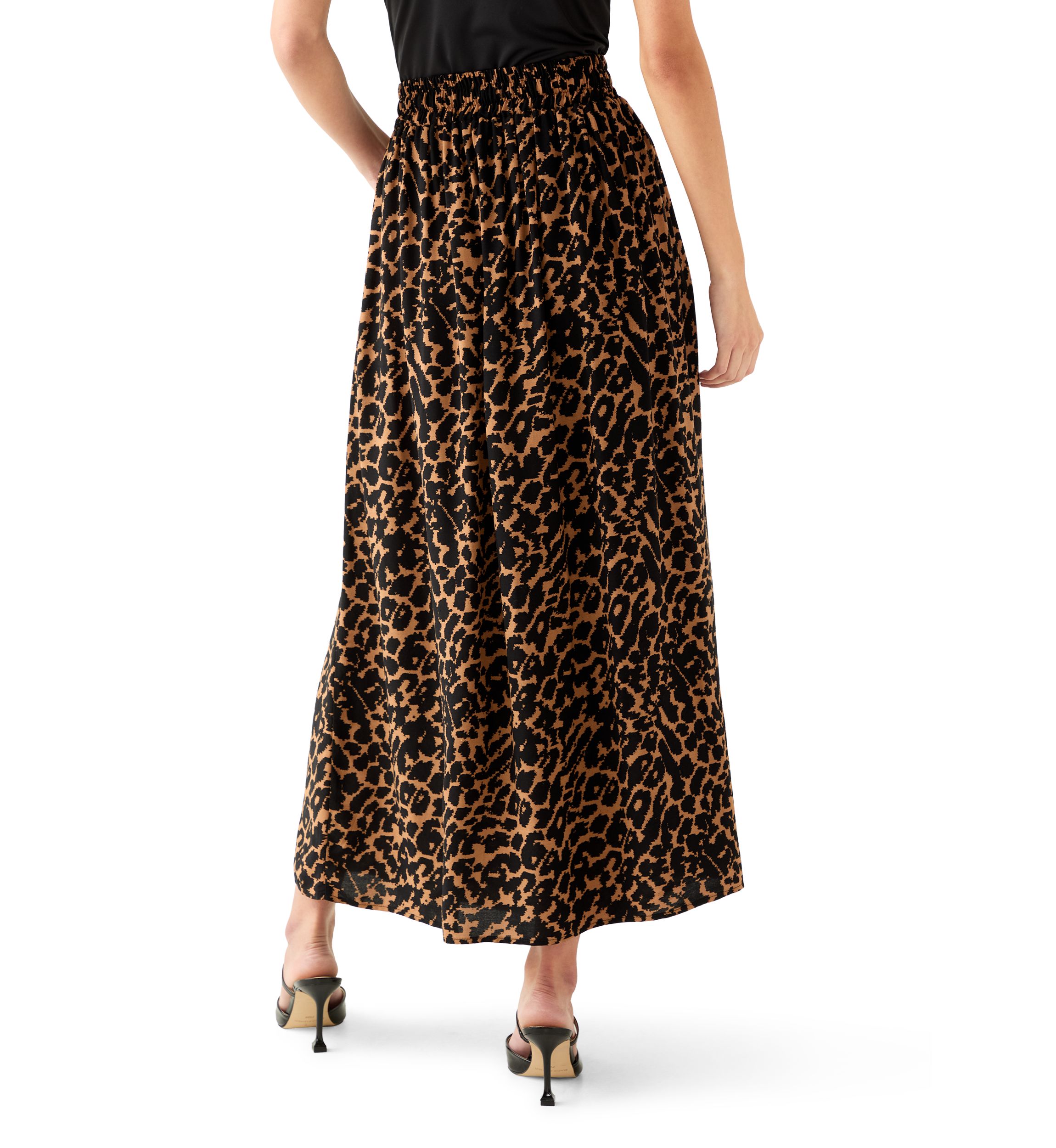 Womens Single Thread Printed Mid Length Skirt