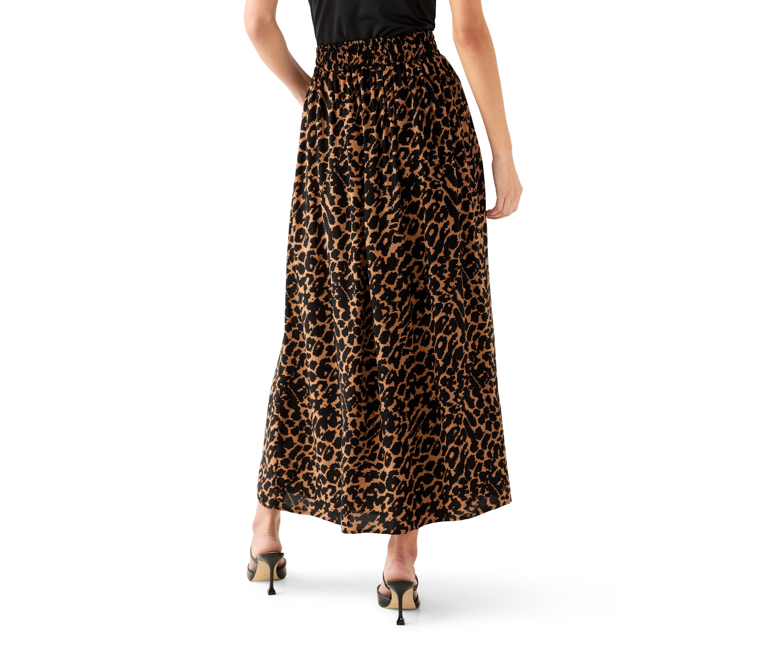 Womens Single Thread Printed Mid Length Skirt