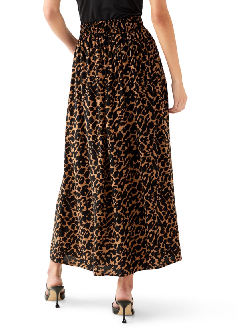 Womens Single Thread Printed Mid Length Skirt
