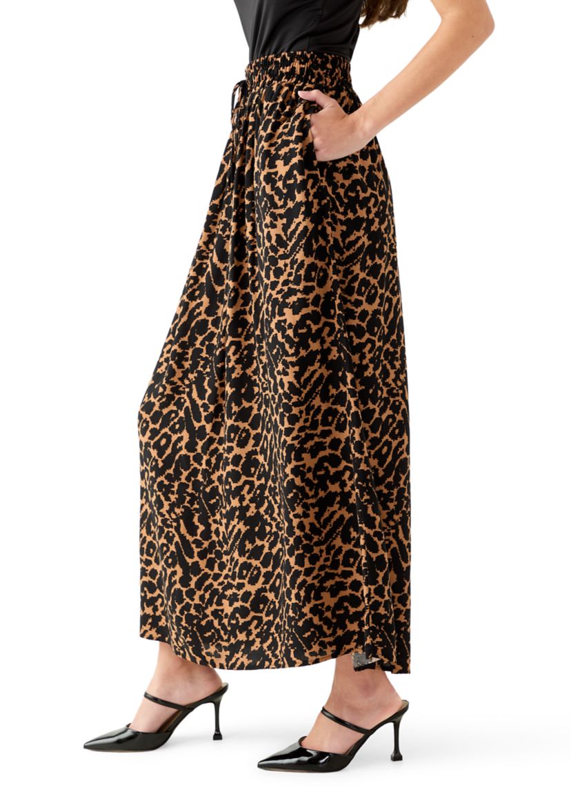 Womens Single Thread Printed Mid Length Skirt