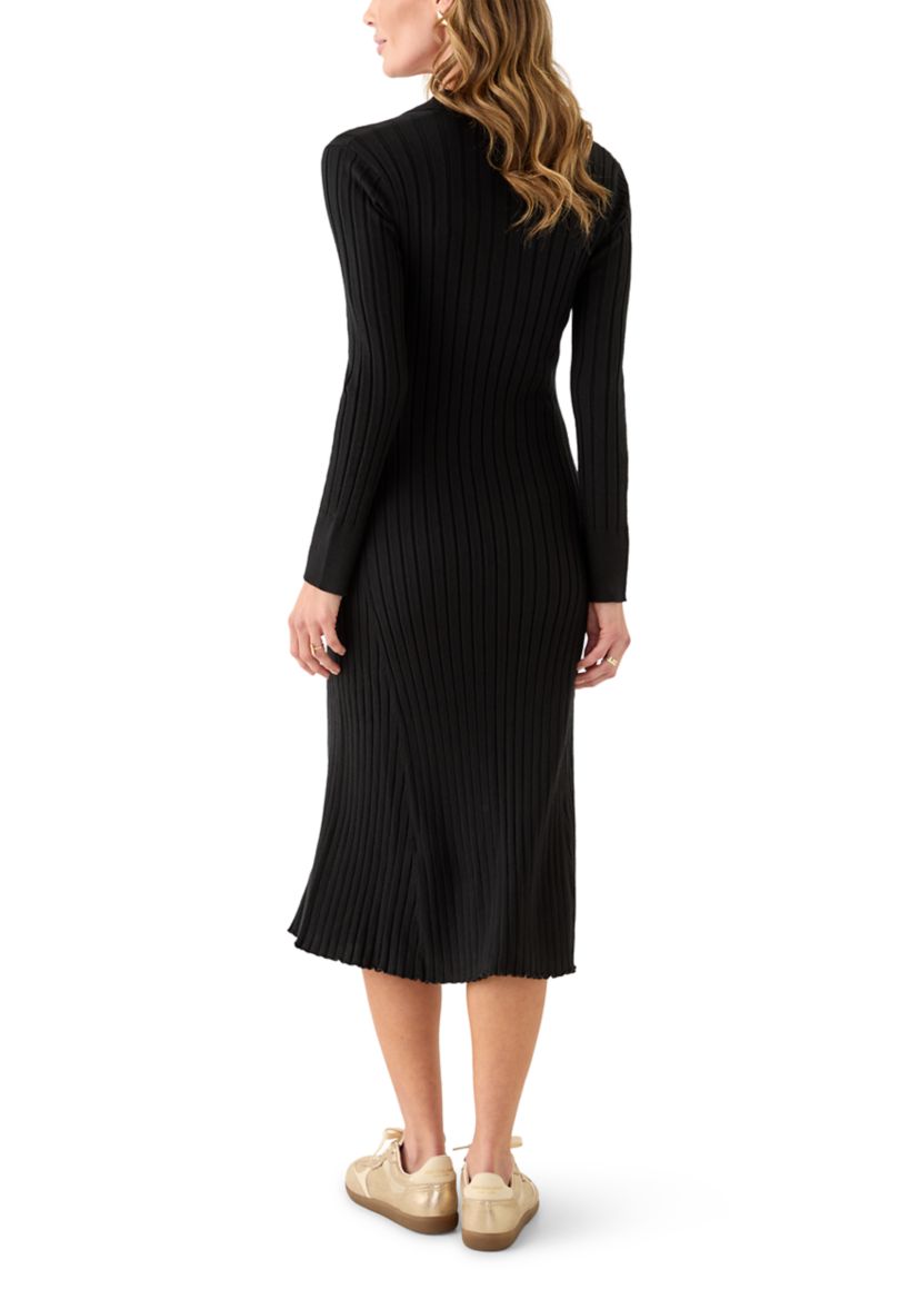 Womens Long Sleeve Collar Sweater Dress