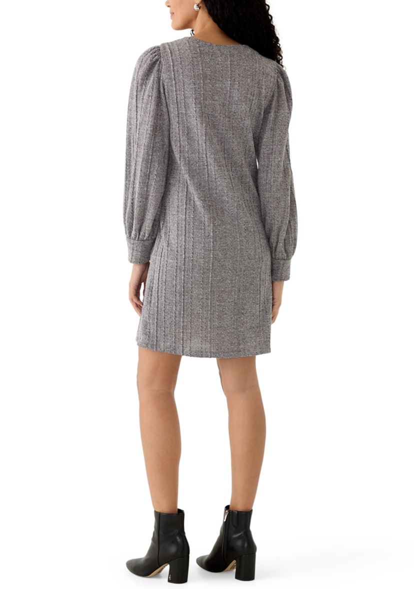Womens Long Sleeve Cable Knit Dress
