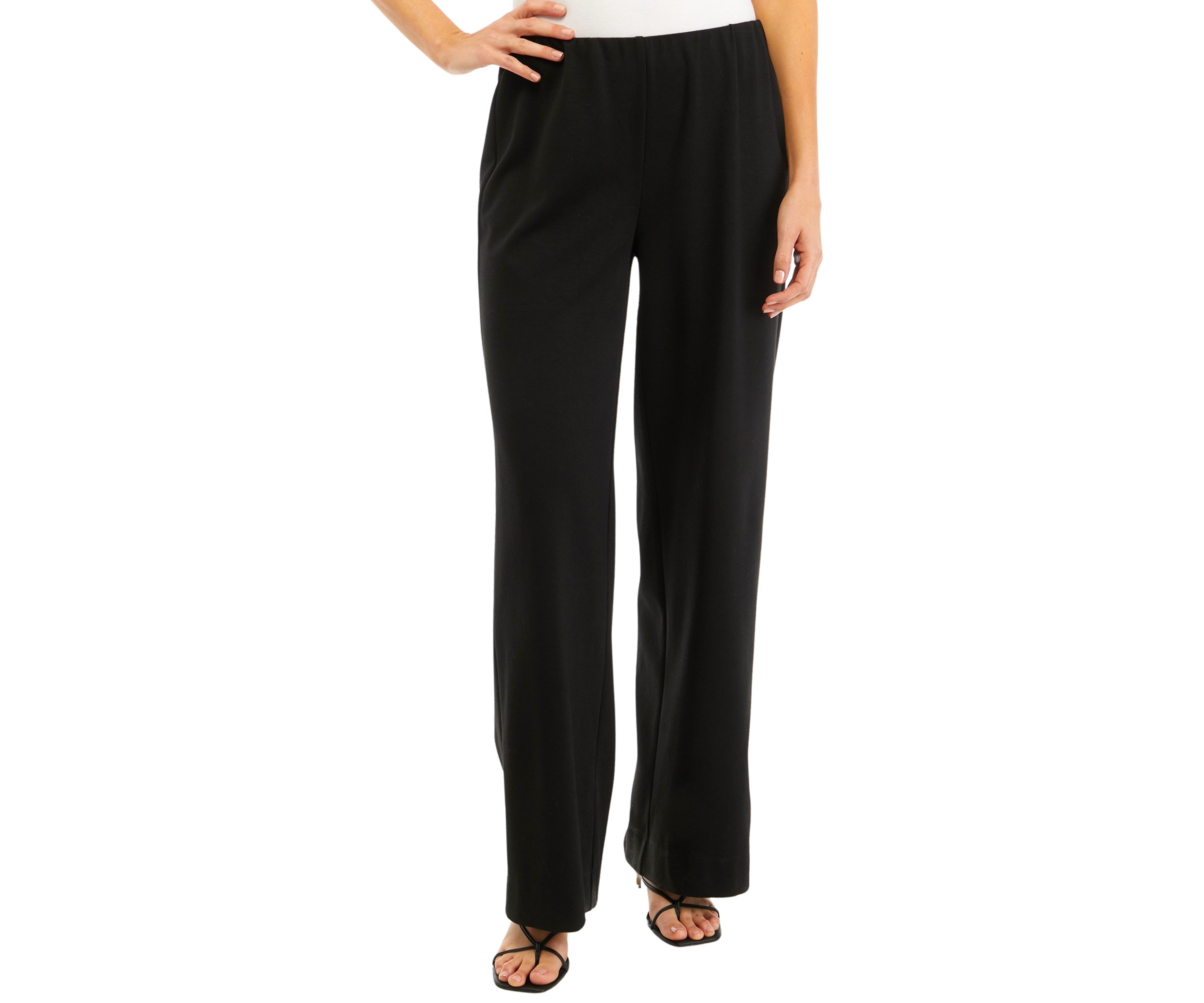 Womens Wide Leg Ponte Pants