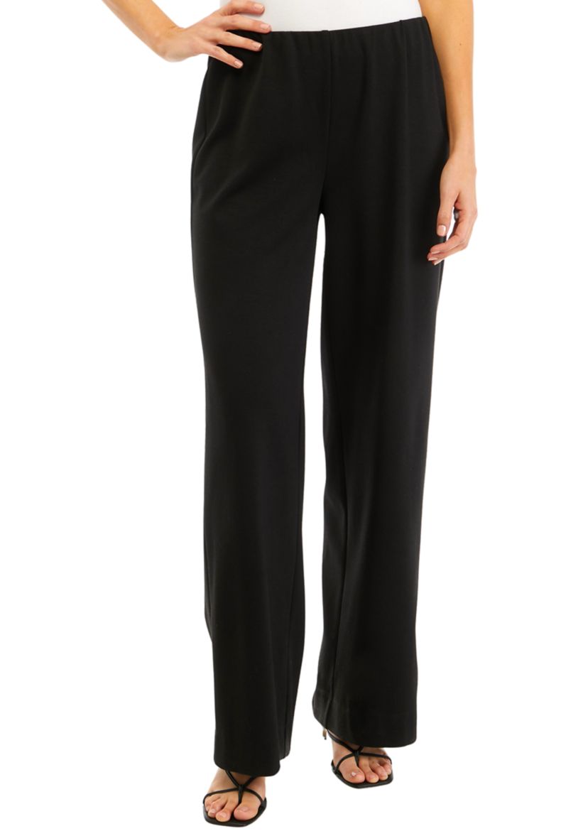 Womens Wide Leg Ponte Pants