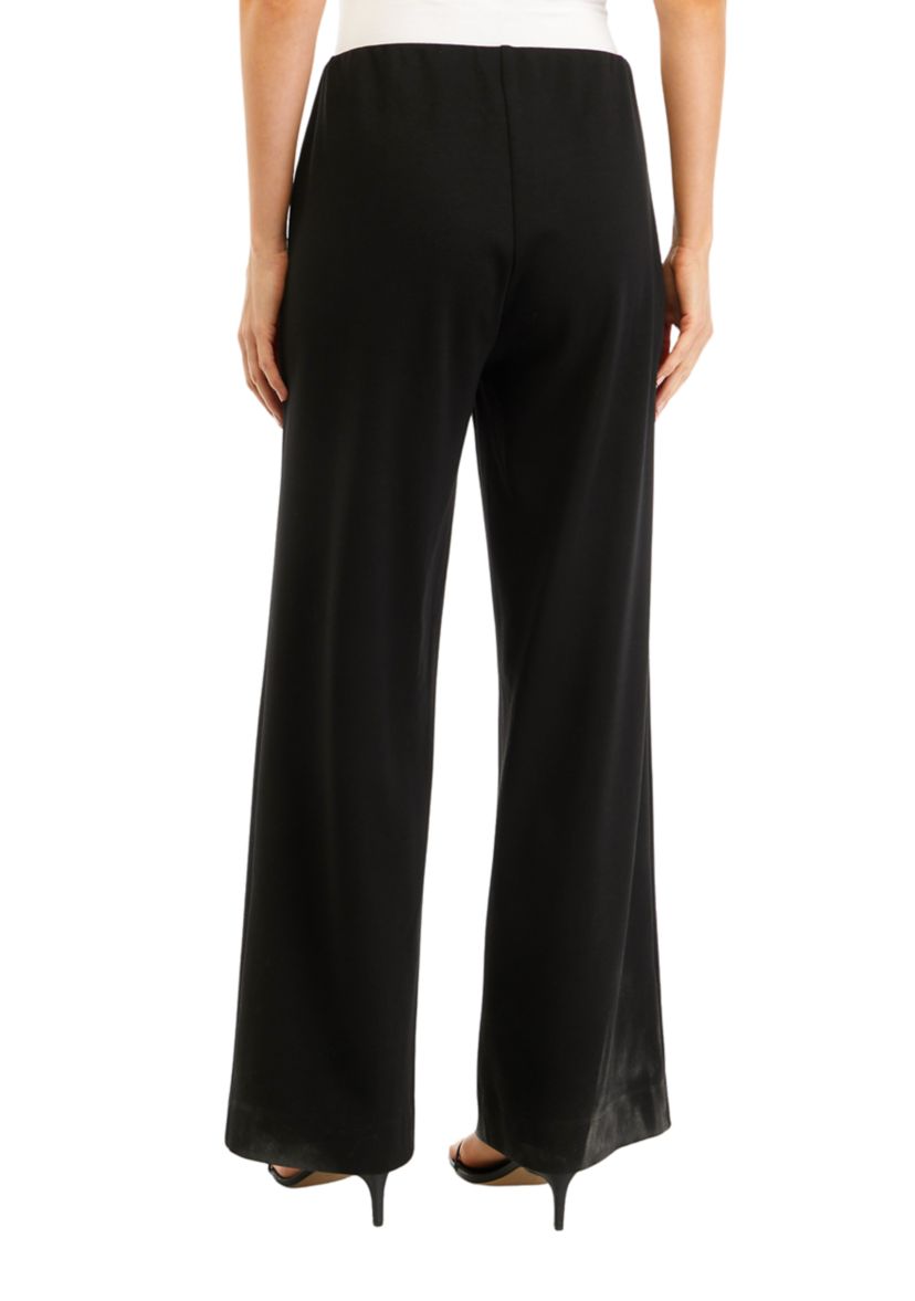 Womens Wide Leg Ponte Pants